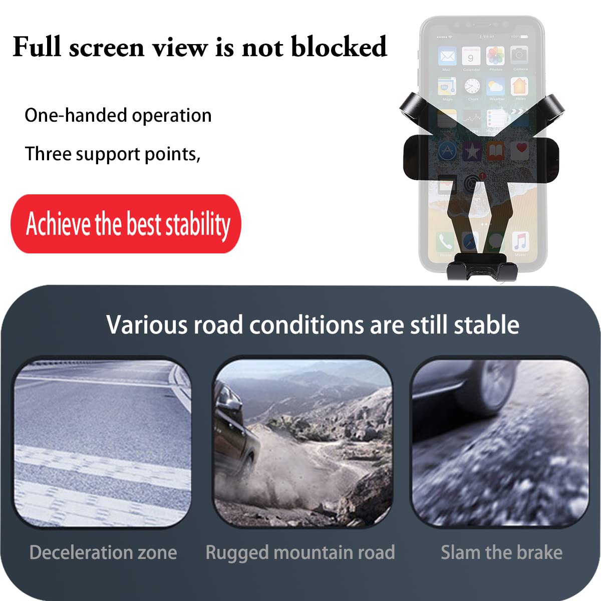 Cheayar Car Phone Holder,Car Phone Mount Tacoma, For All Mobile Phones,Phone Mount Dash Clip, Compatible With Tacoma 2015 2016 2