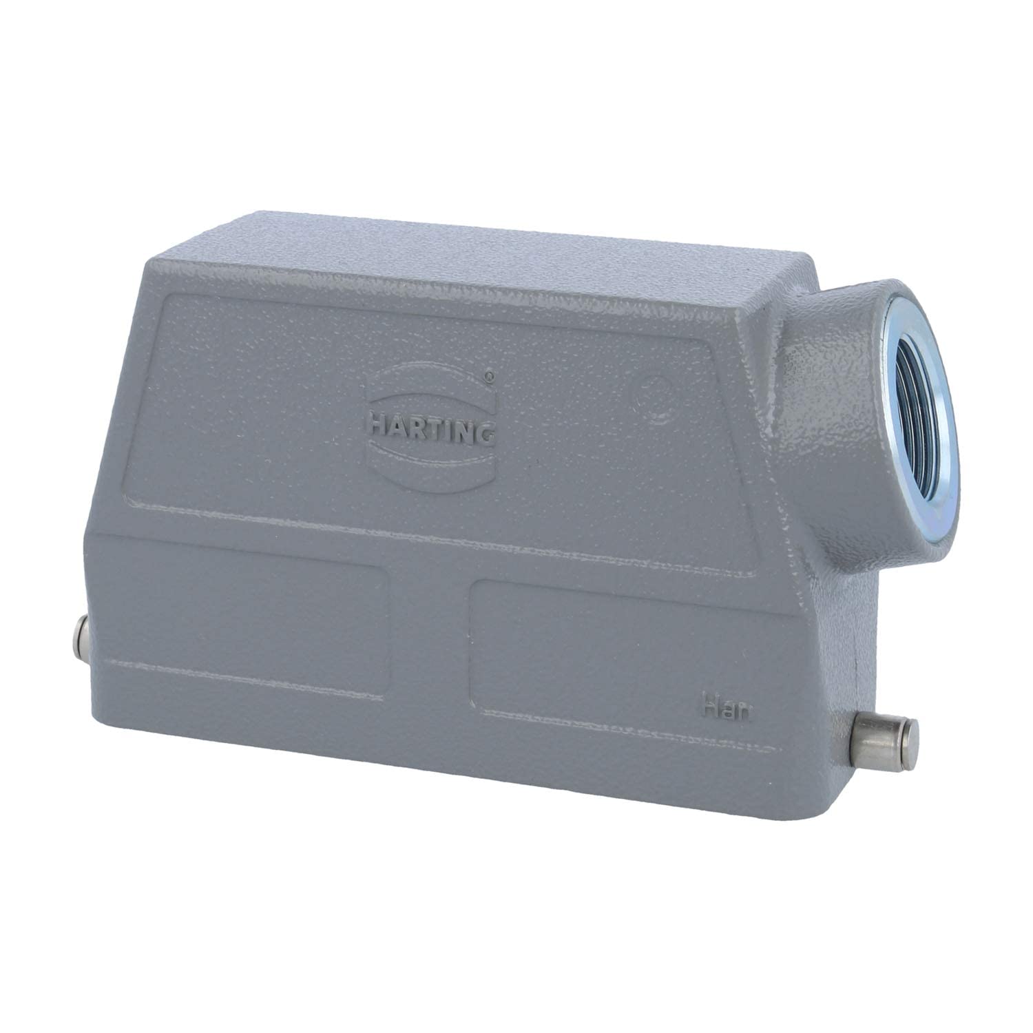 Harting 09 30 024 0541 Aluminium Body, For Use W/Han 24B Inserts/Bases, Metal, Rectangular Shell, Rohs Compliant, Side Entry Hoo