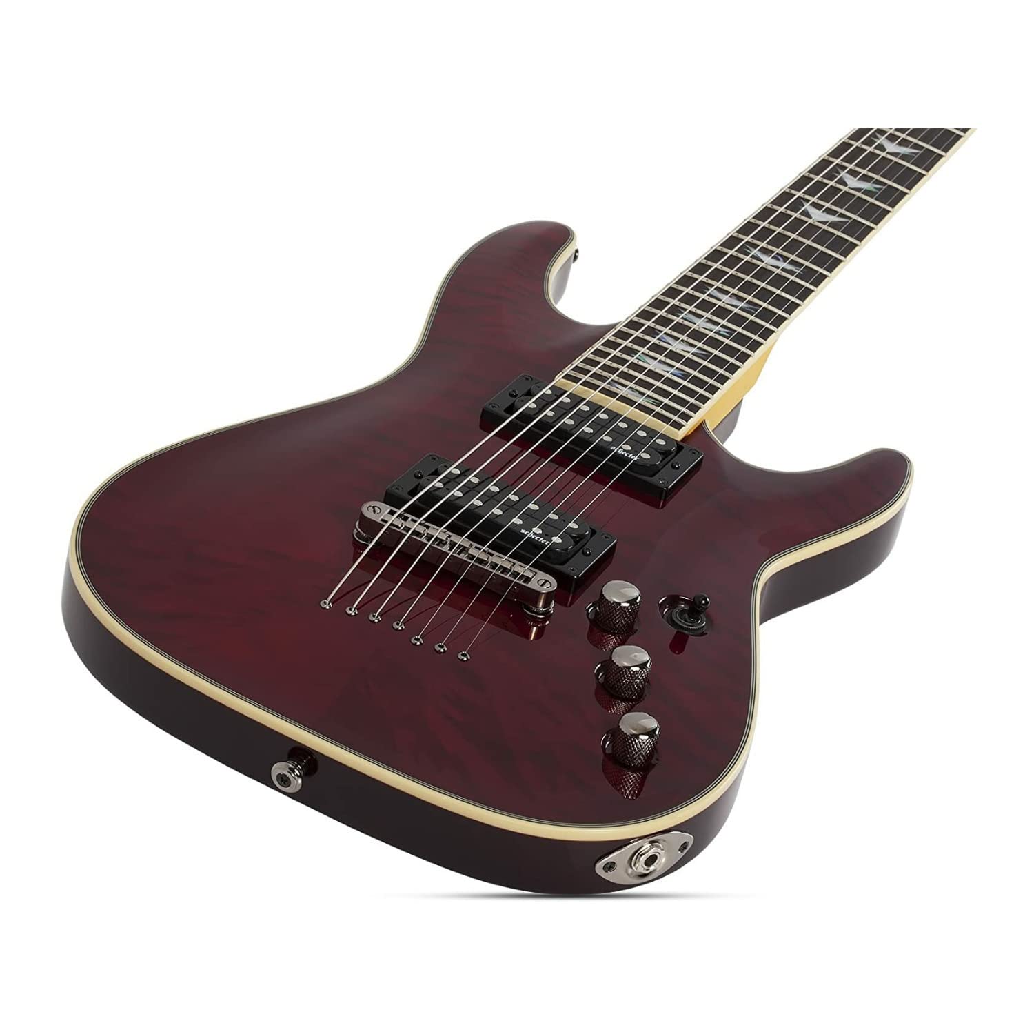 Schecter Omen Extreme 7 Electric Guitar   Black Cherry