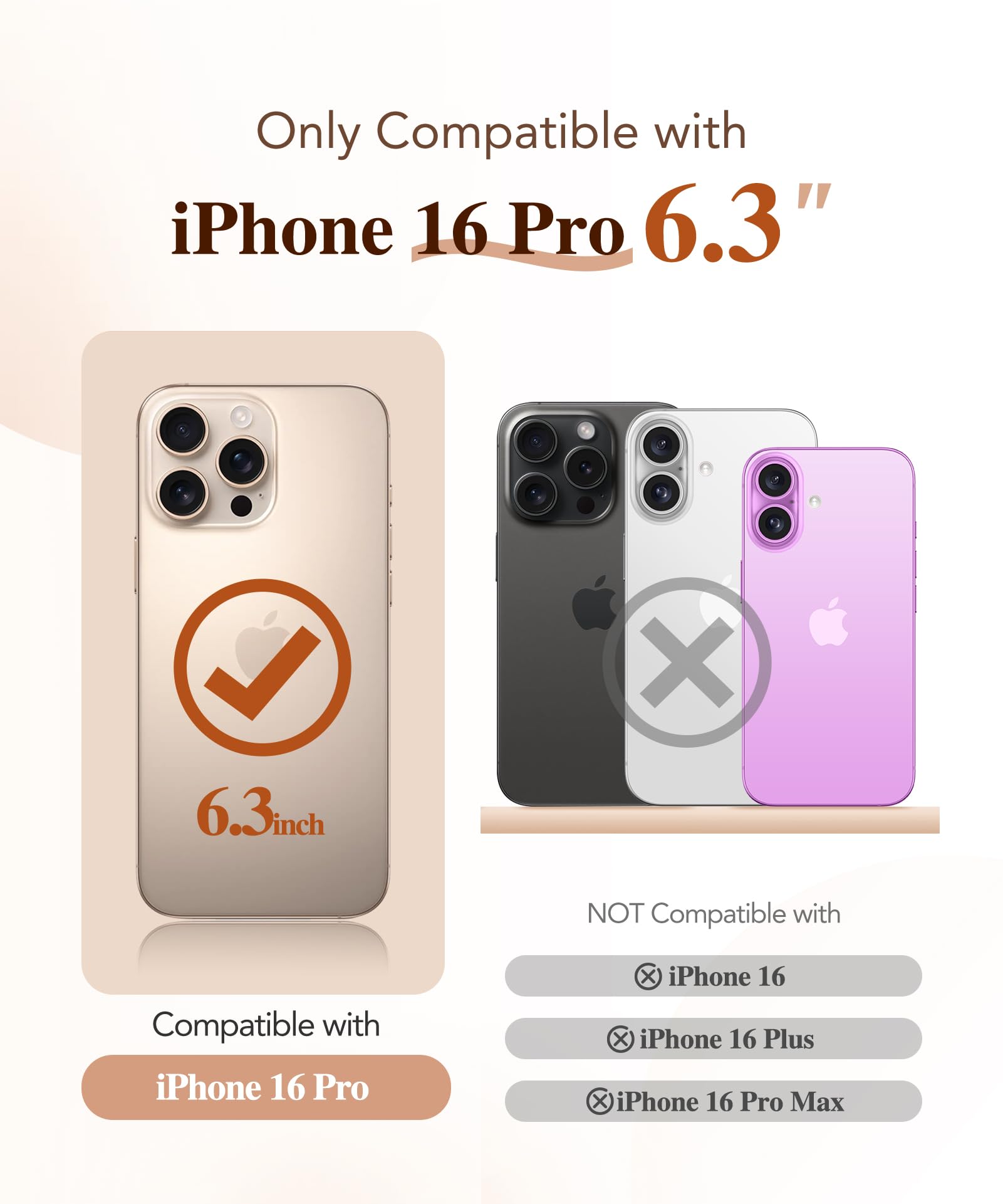 Berfy Magnetic For Iphone 16 Pro Case, Compatible With Magsafe, Built In 9H Tempered Glass Screen Protector & Upgraded Camera Pr