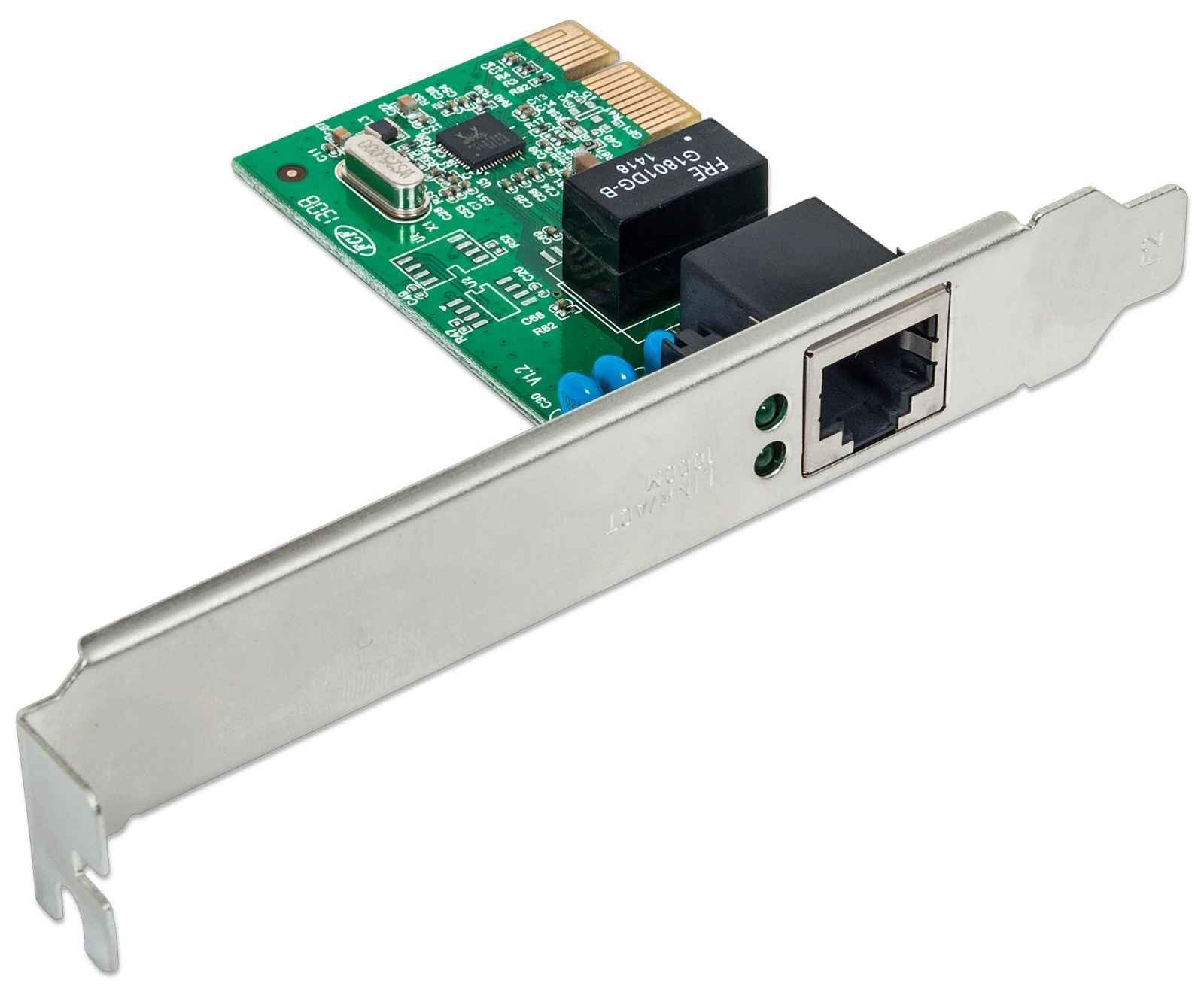 Intellinet 522533   Network Adapter, Pci Express X1, Ethernet, Fast Ethernet, Gigabit Ethernet   10Base T, 1000Base Tx, 100Base