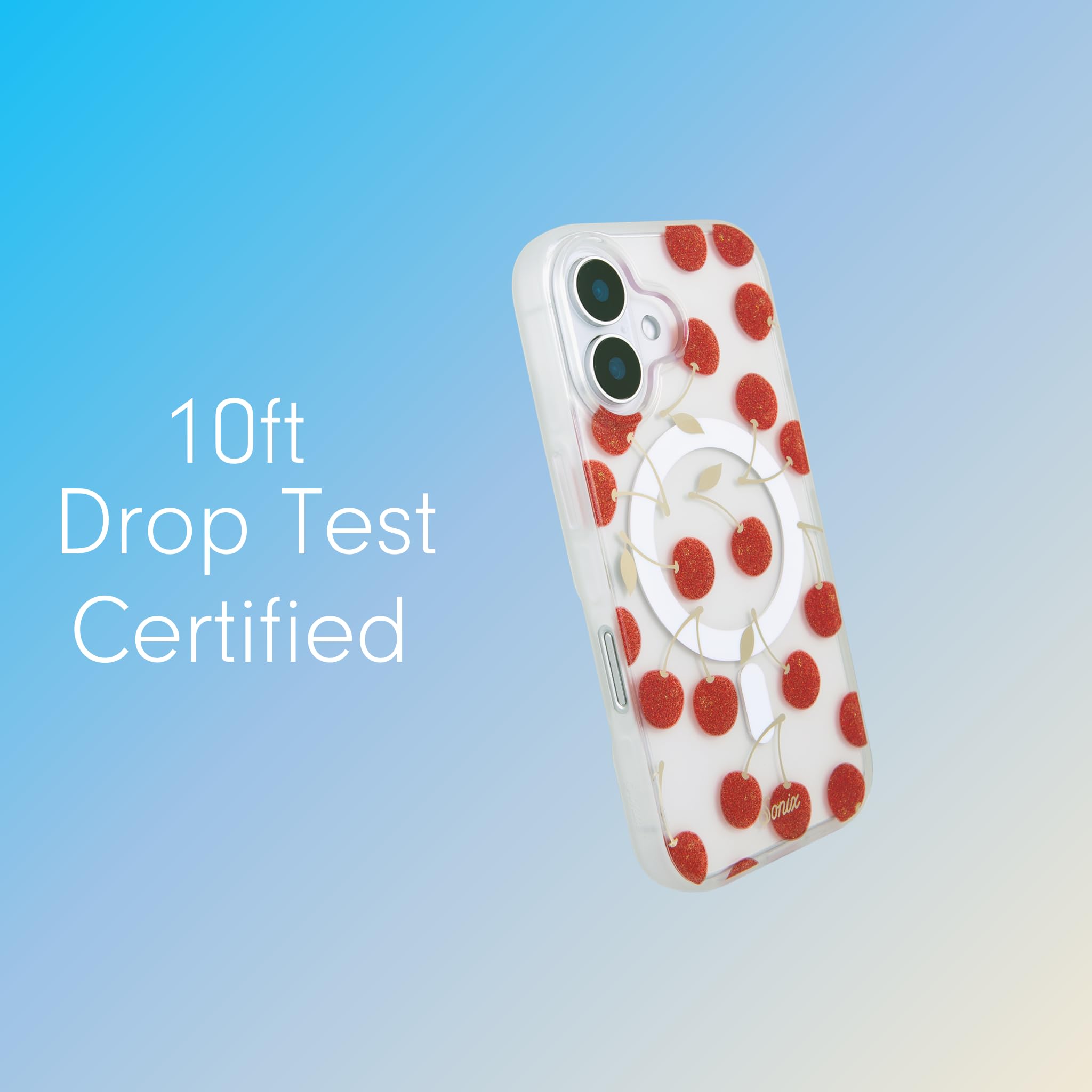 Sonix Case For Iphone 16 | Compatible With Magsafe | 10Ft Drop Tested | Cherry On Top