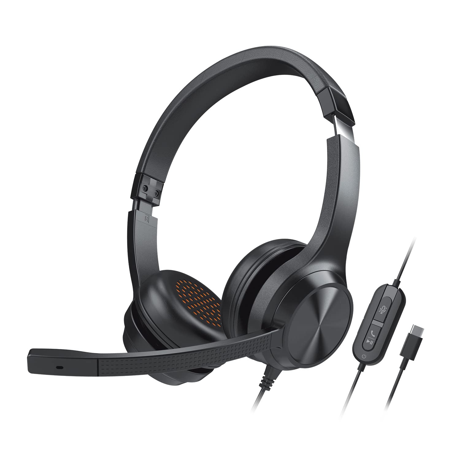 CREATIVE Chat USB On-Ear Wired Headset with Flip-to-Mute Noise Cancelling Microphone, SmartComms Kit, Inline Control for PC/Mac/