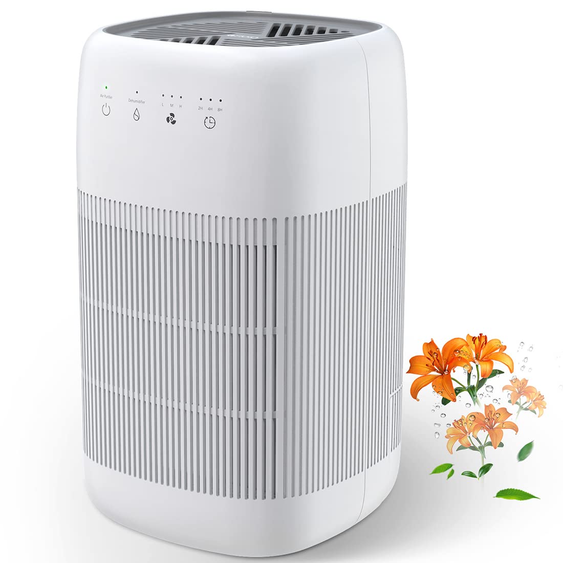 Afloia Air Purifier And Dehumidifier In 1, Air Purifier With Efficient Filter, Small Dehumidifier Combined With Air Cleaner, Rem