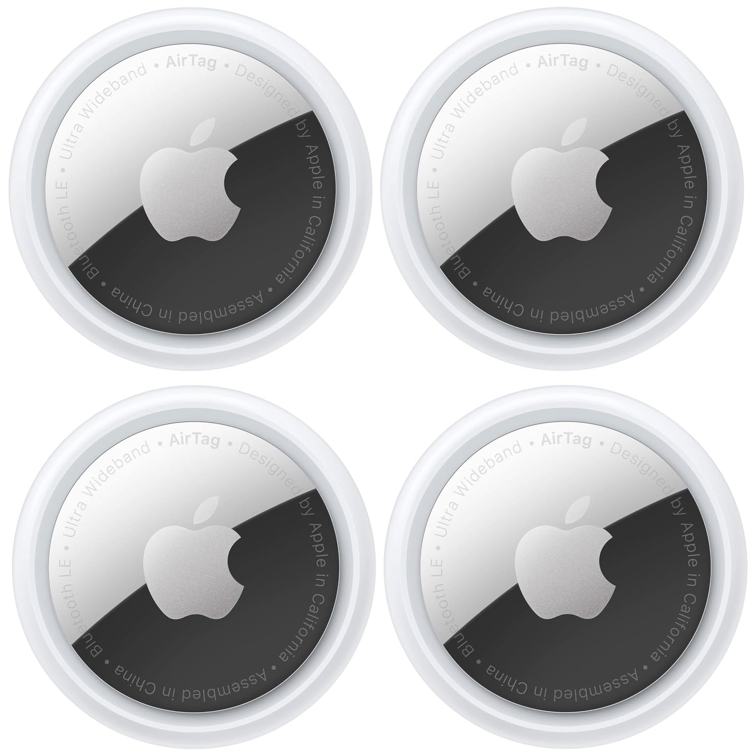 Apple Airtag Tracking Device, 4 Pack With 1 Year Apple Warranty