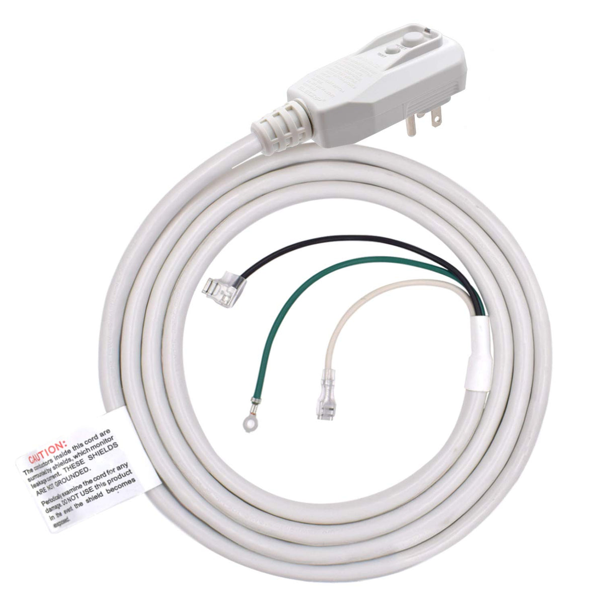 Elegrp 0651515Ly L15515 14Awg Lcdi Power Cord Plug For A/C Air Conditioner, E250451 Ul Certified, 7.5Ft Leakage Current Detectio