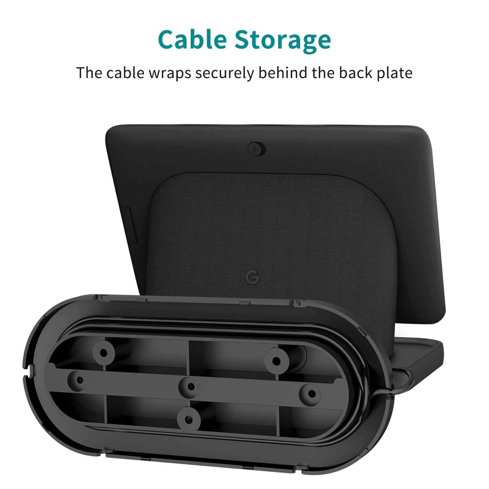 Homemount Mount For Google Nest Hub Max   Wall Mount Holder Shelf Compaitble With Nest Hub Max (Black)