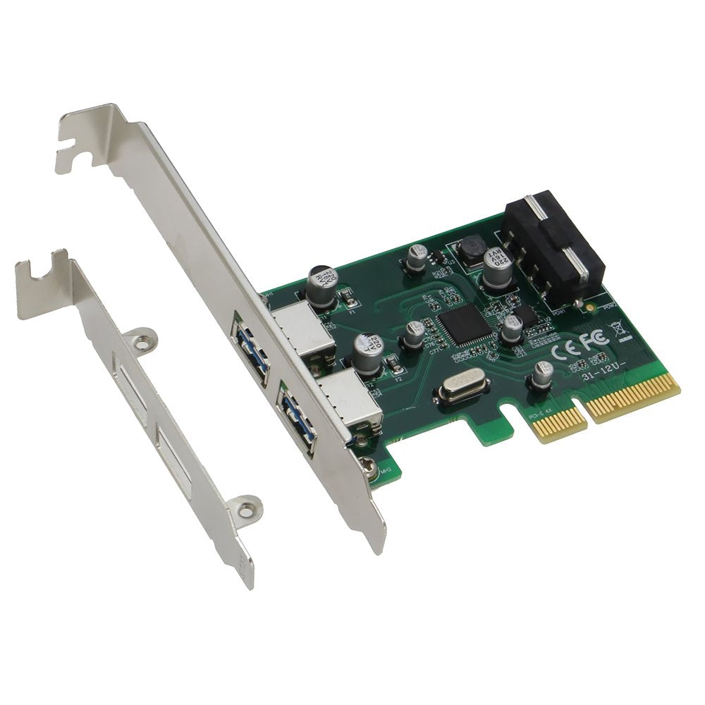 Sedna   Pcie Usb 3.1 2 Port Type A Adapter (10 Gbps) With Low Profile Bracket