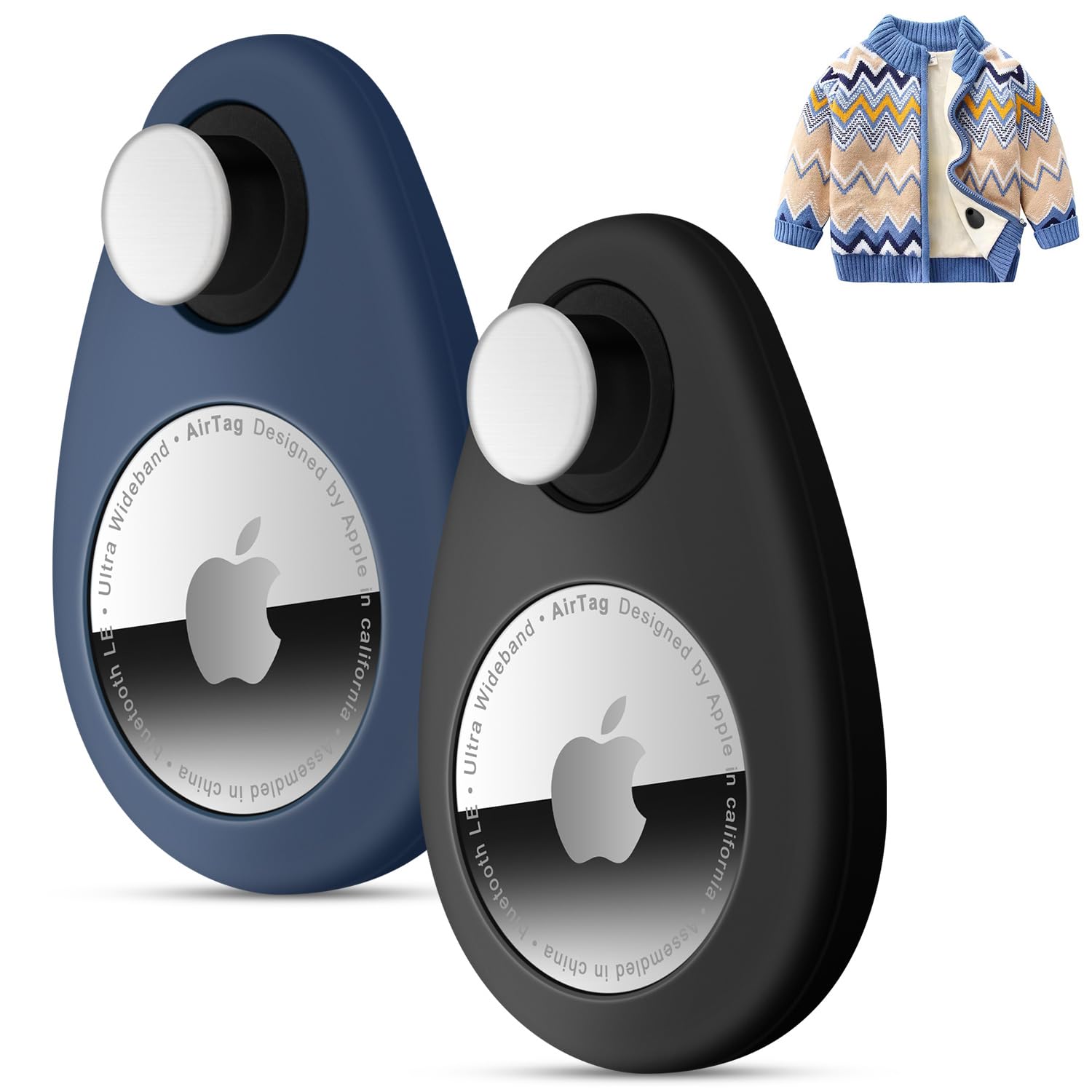 2 Pack Airtag Holder For Kids Hidden,Gps Tracker Case, Anti Removal Airtag Silicone Case With Pins, Suitable For Children, Elder