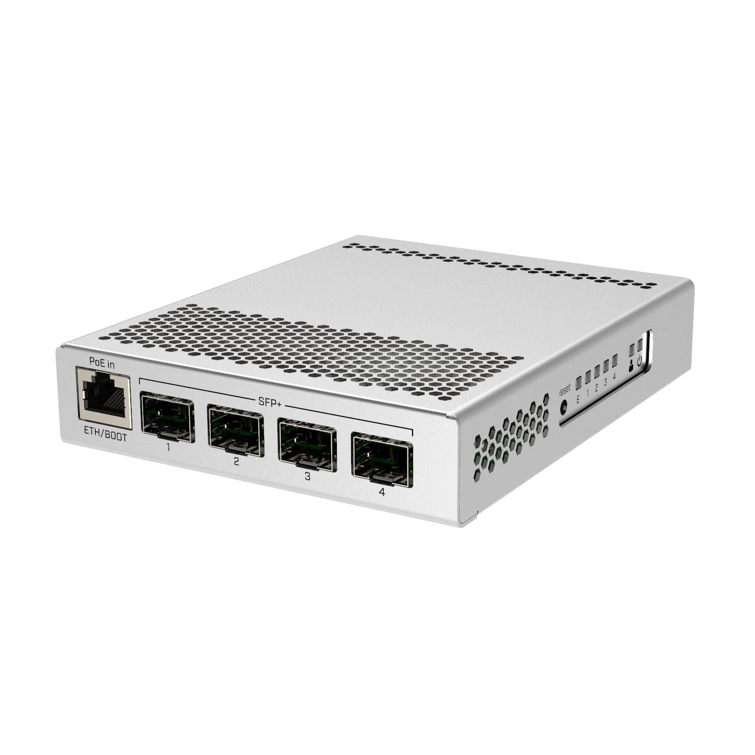 Mikrotik 5 Port Desktop Switch, 1 Gigabit Ethernet Port, 4 Sfp+ 10Gbps Ports (Crs305 1G 4S+In)