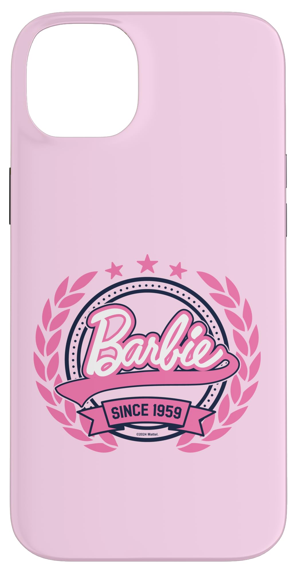 Iphone 14 Plus Barbie   Varsity Collegiate Seal Since 1959 Logo Case