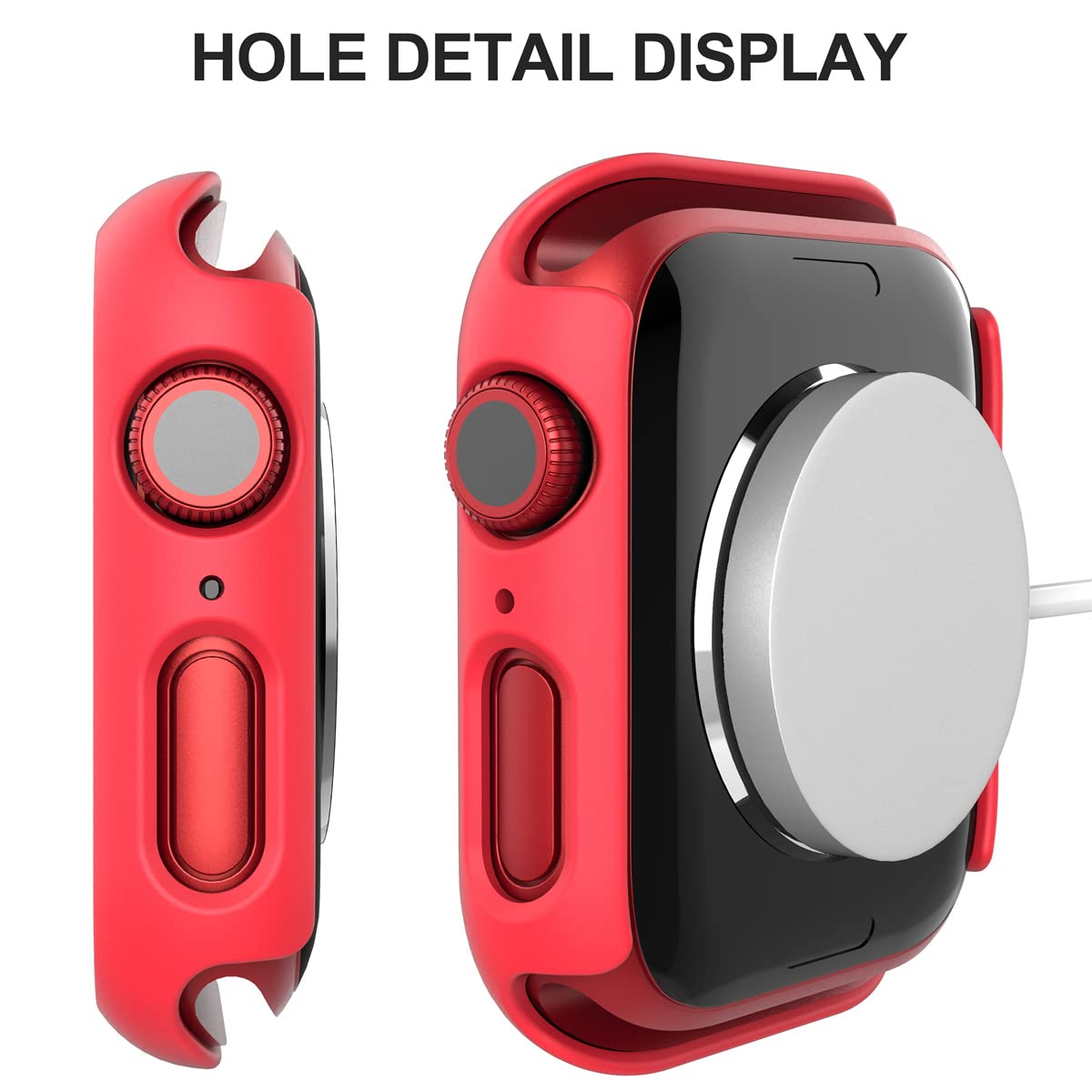 Diruite Suoman 2 Pack For Apple Watch Series 8/7/6/5/4/Series Se/Se 2 44Mm All Around Screen Protector Case, Tempered Glass Scre