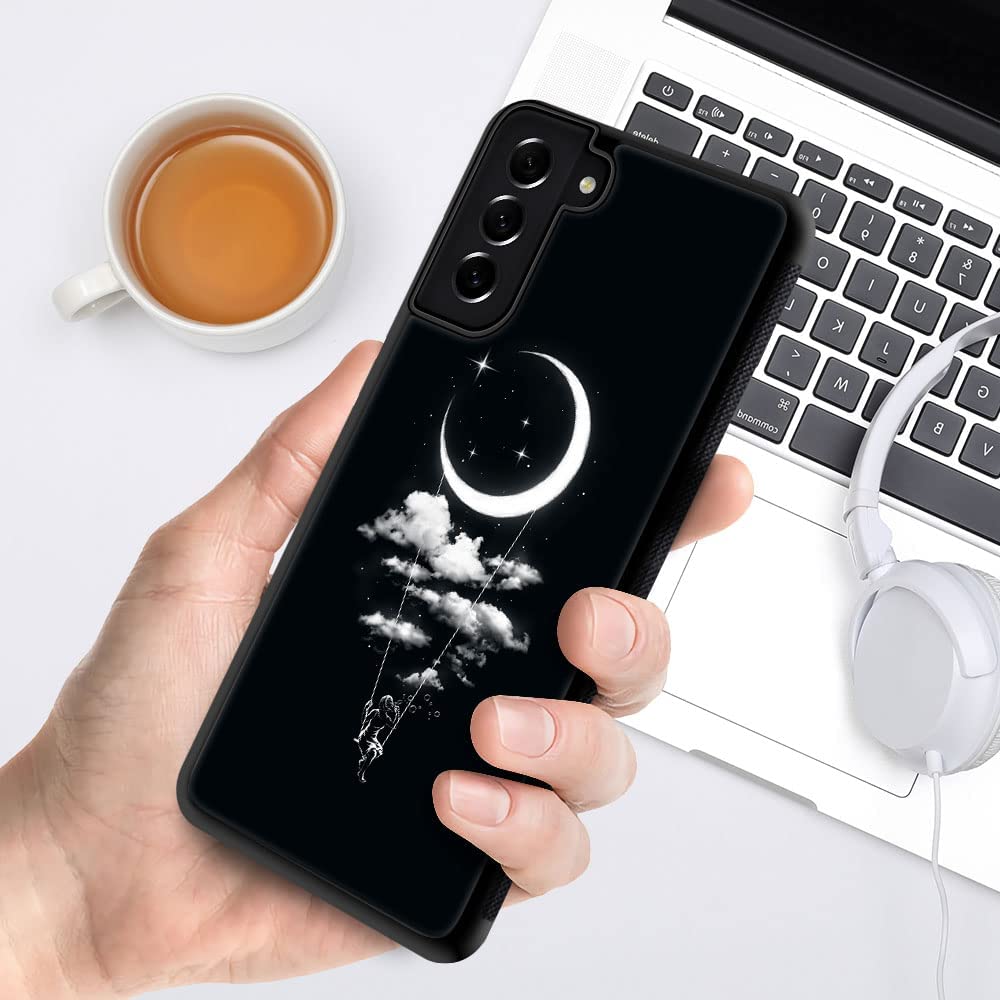 Daizag Compatible With Samsung Galaxy S21 Ultra Case,Free Girl Under The Moon For Man Woman, All Round Protection Shockproof Ant