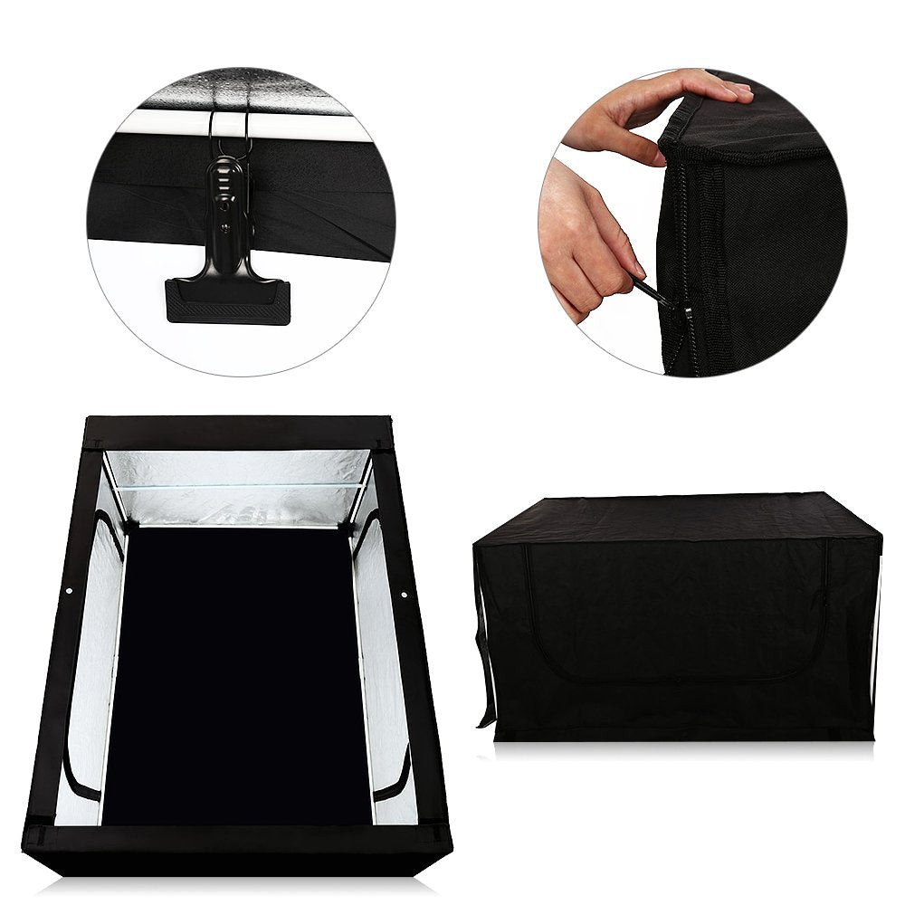 Professional Large Photo Light Box Photography Studio 47''X32''X63'' Led Dimmable Shooting Tent Continuous Lighting Cube Softbox