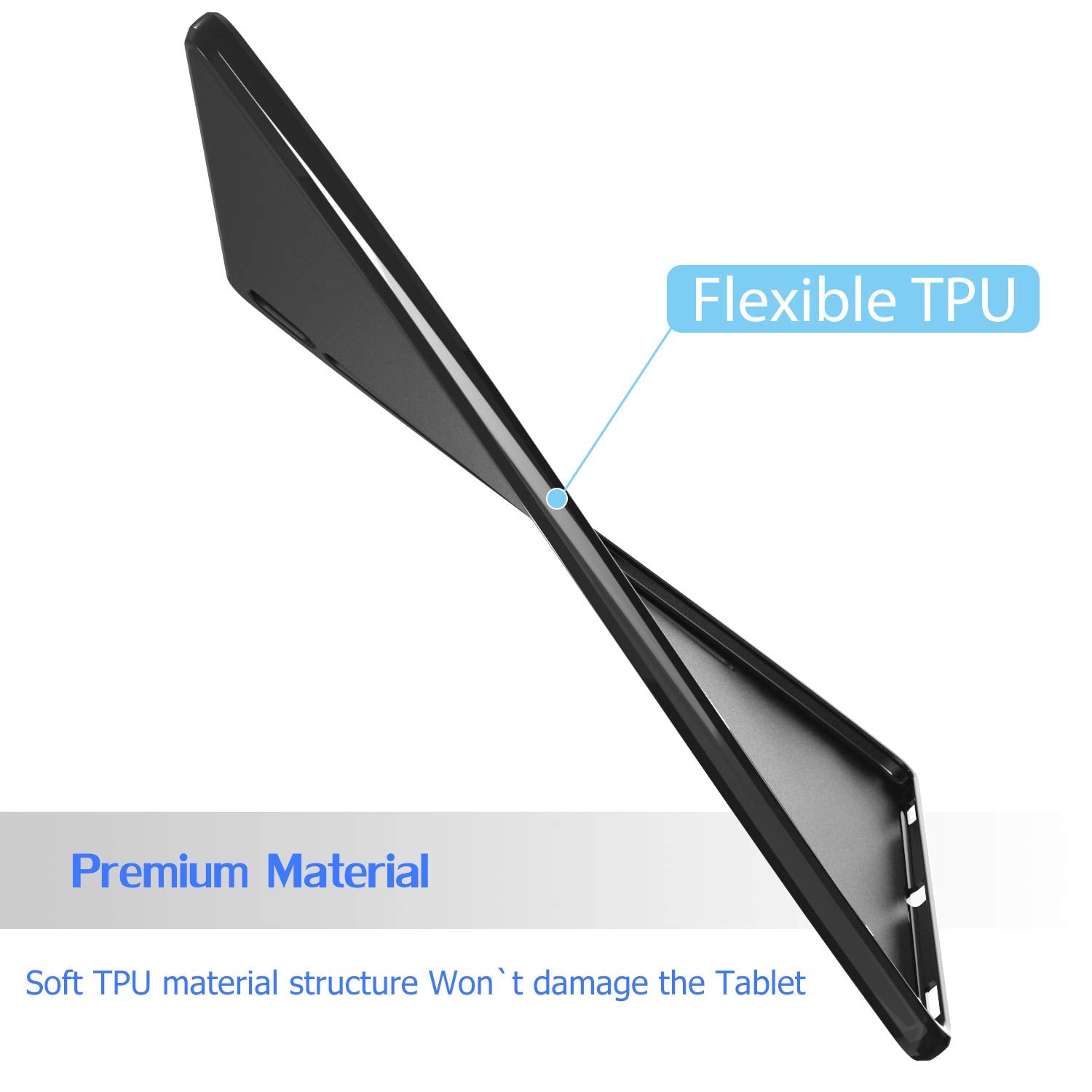 Puxicu Case For Galaxy Tab S6 10.5'' 2019 Case, Slim Design Matte Tpu Rubber Soft Tpu Protective Cover For Samsung Galaxy Tab S6