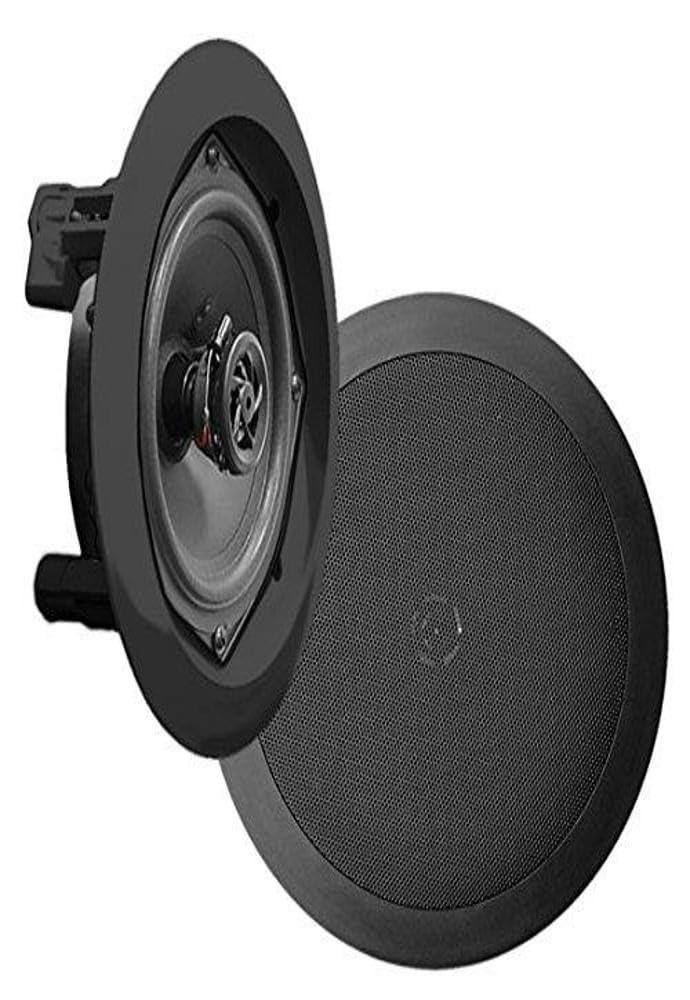 Pyle Ceiling Wall Mount Speakers   5.25    Pair Of 2 Way Midbass Woofer Speaker 1'' Polymer Dome Tweeter Flush Design W/ 80Hz  
