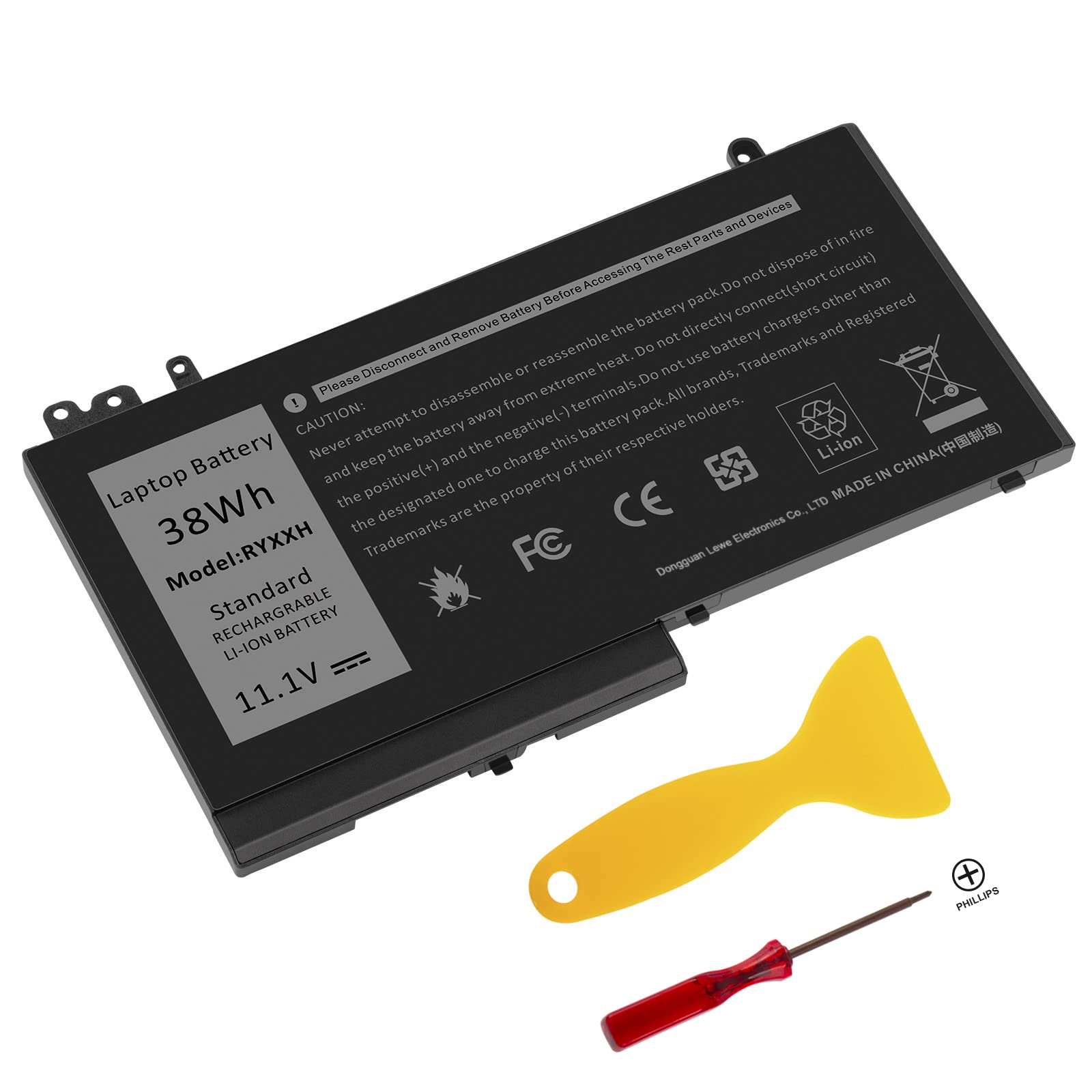 Futurebatt Ryxxh 38Wh 11.1V Battery For Dell Latitude E5450 12 5000 E5250 (P25S001) 11 3150 3160 Series Laptop