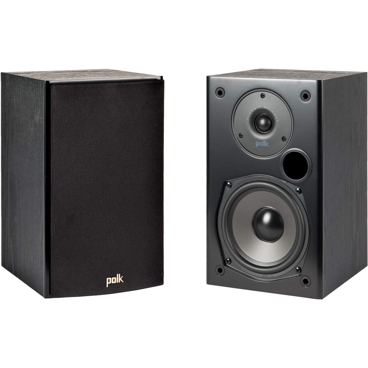 Polk Audio T15 100 Watt Home Theater Bookshelf Speakers   Hi Res Audio With Deep Bass Response, Dolby And Dts Surround, Wall Mou