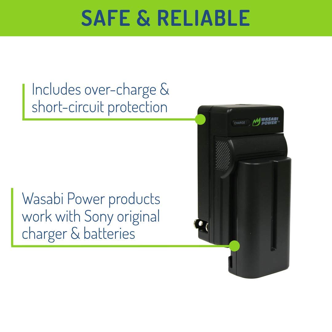 Wasabi Power Battery (2-Pack) And Charger For Sony Np-F330, Np-F530, Np-F550, Np-F570 (L Series) And Cn-160, Cn-216, Cn126 Serie