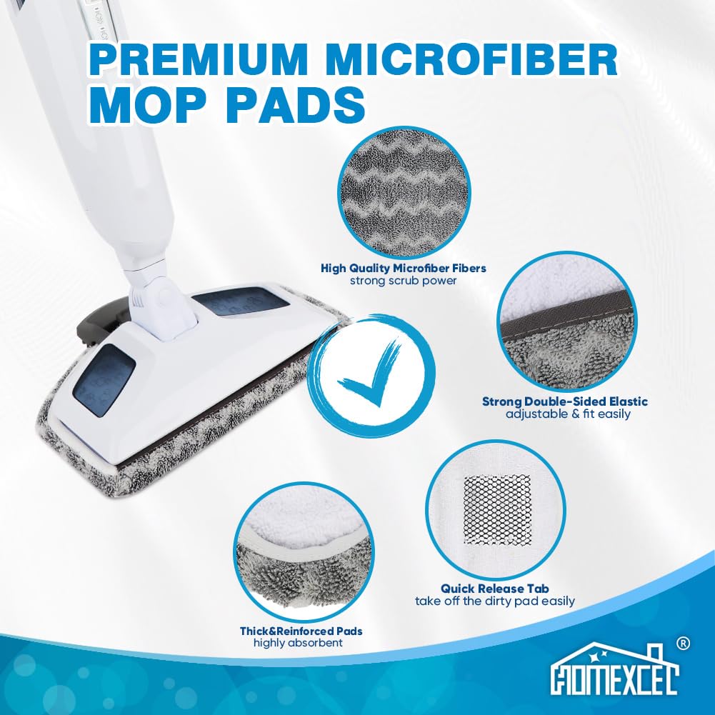 Homexcel 8 Pack Steam Mop Replacement Pads Compatible With Bissell Powerfresh Steam Mop 1940 1806 1440 1544 Series, Model 19402