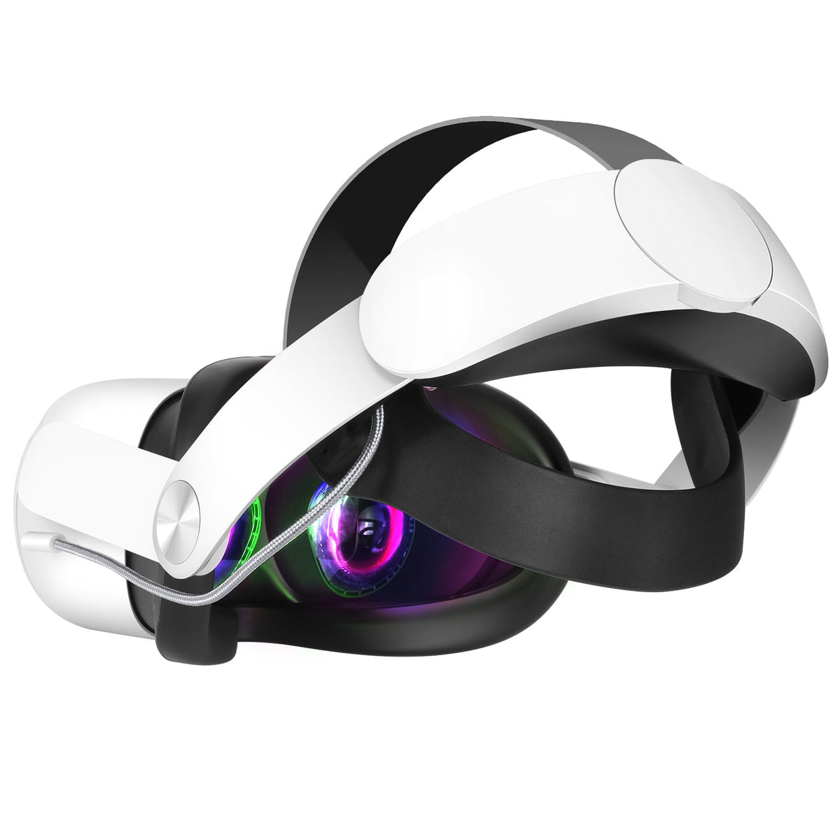 Hurra Head Strap With Battery For Oculus Quest 2, 10000Mah Fast Charging Battery Pack Extend 8H Playtime, Counter Balance Adjust