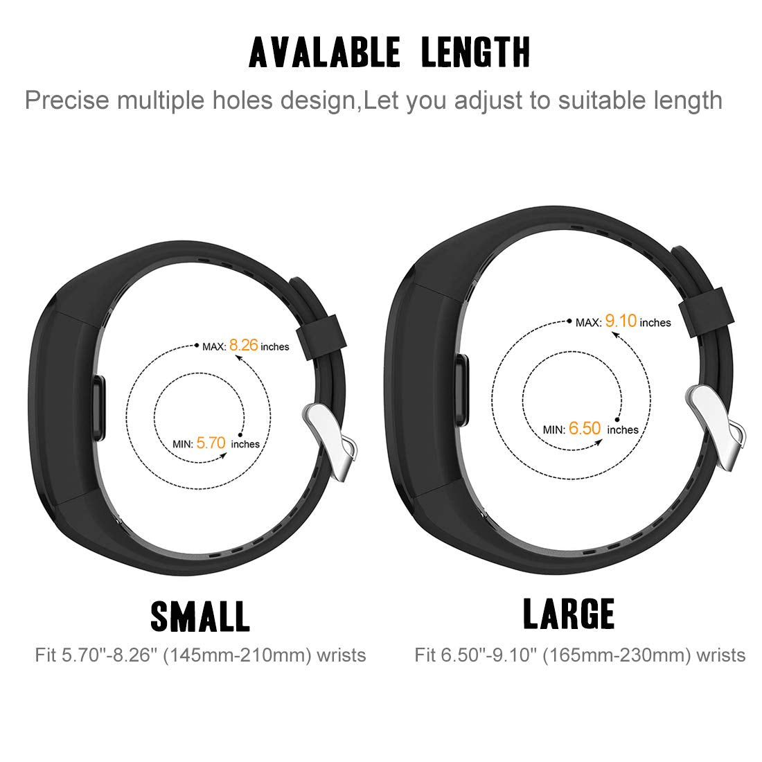 Meifox Compatible With Garmin Vivosmart Hr Replacement Bands,Soft Silicone Replacement Band For Garmin Vivosmart Hr Watch (Navy Blue, Large)