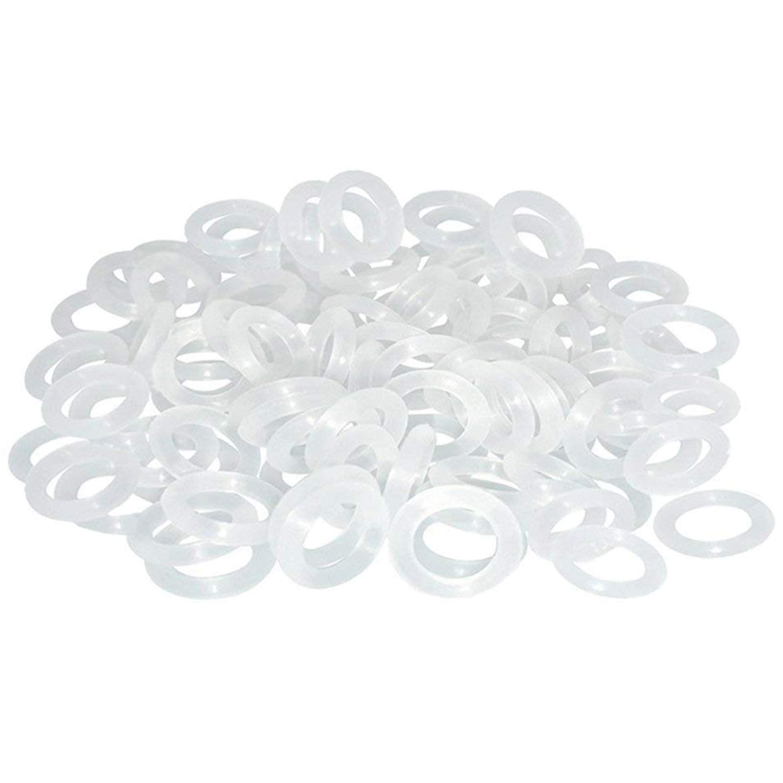 Threebulls 120Pcs Clear Rubber O Ring Keyboard, O Rings Keycaps, Switch Dampeners Keycap, For Cherry Mx Key Switch Keyboards Dampers,White
