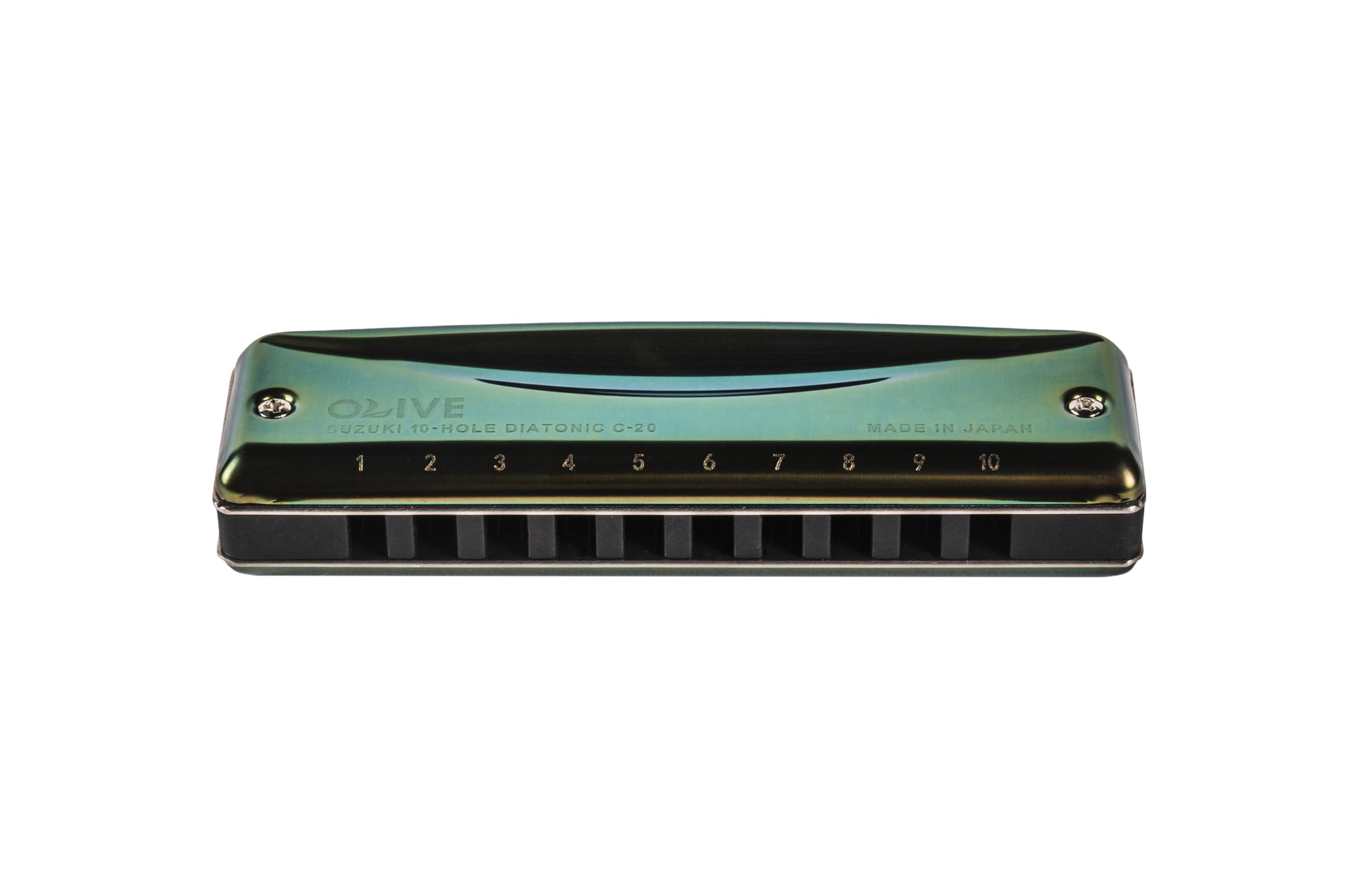 Suzuki Olive C20 10 Hole Diatonic Harmonica   Key Of C