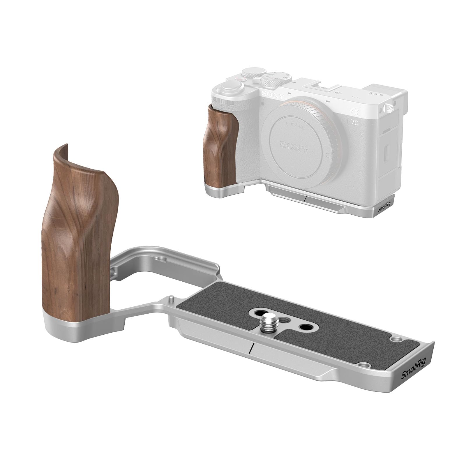 SmallRig A7C II / A7CR Handgrip L-Shape Grip for Sony Alpha 7C II/Alpha 7CR, Quick Release Plate for Arca, Lightweight Wooden Si
