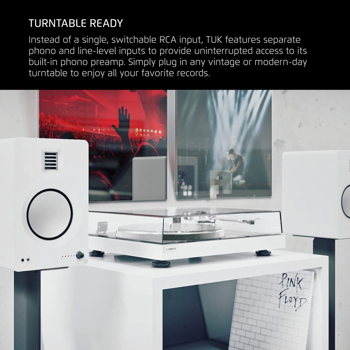 Kanto Tukw Powered Speaker With Headphone Out | Built In Usb Dac | Dedicated Rca With Phono Pre Amp | Bluetooth 4.2| Amt Tweeter