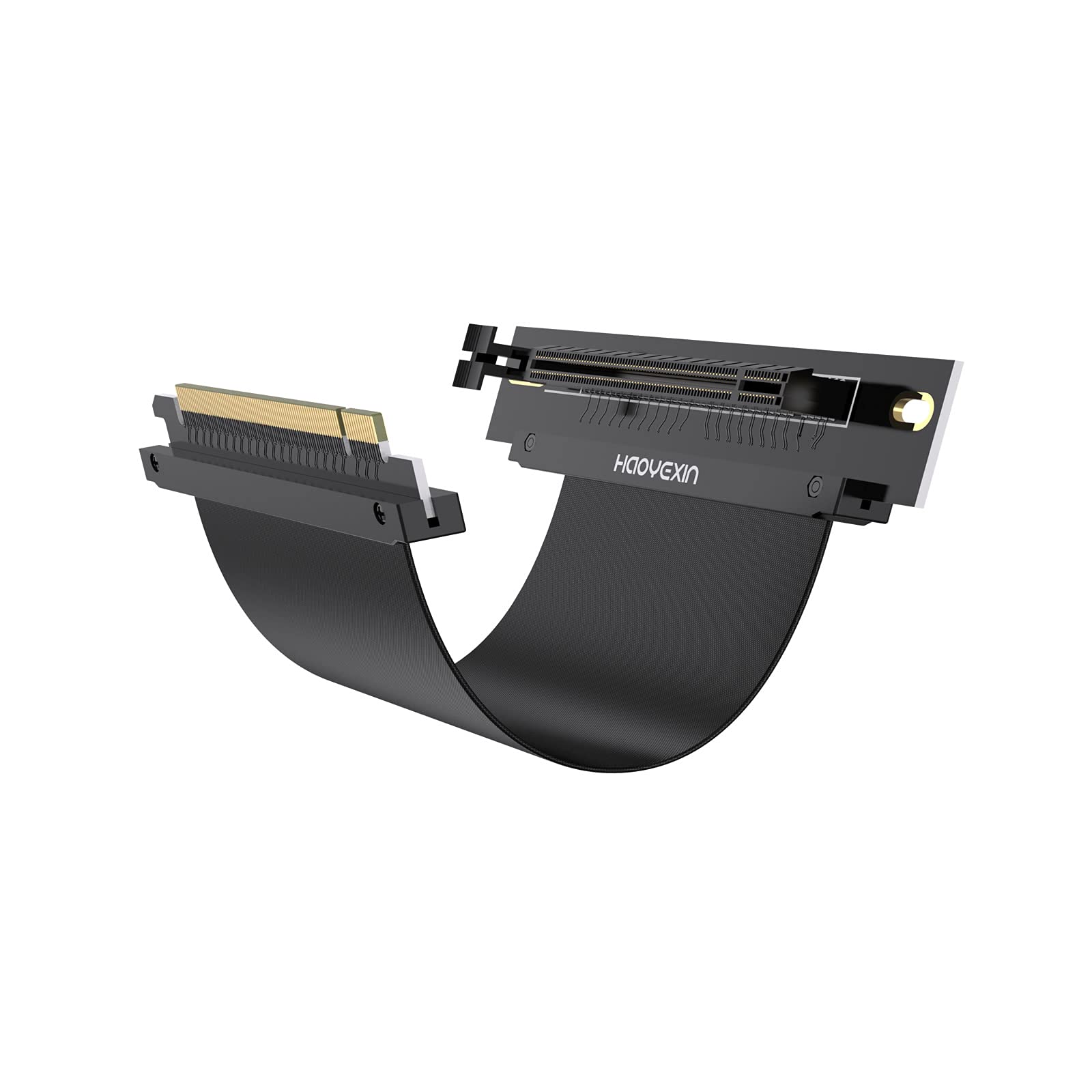 Haoyexin Pcie 3.0 X16 Extension Cable, Pci E 16X Extreme High Speed Riser Cable, Extension Card Adapter Riser Card Right Angle C