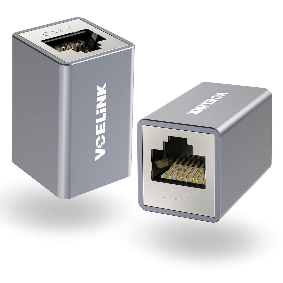 Vcelink Cat7 Ethernet Coupler Female To Female, Shielded Rj45 Coupler Poe Cable Extender For Cat7/Cat6A/Cat6/Cat5E Network Cable