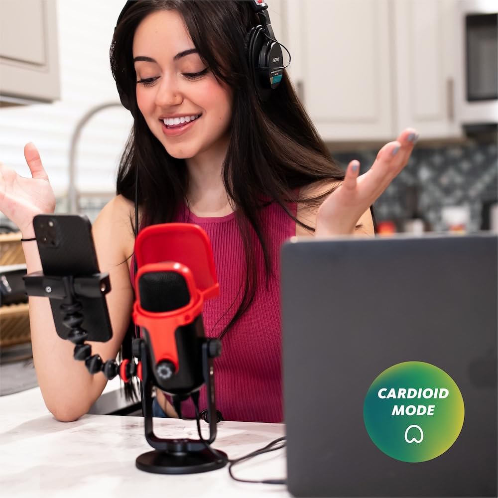 Joby Wavo Pod Usb Condenser Pc Microphone For Podcasting, Streaming Microphone For Recording, Mute And Gain Controls, Headphones