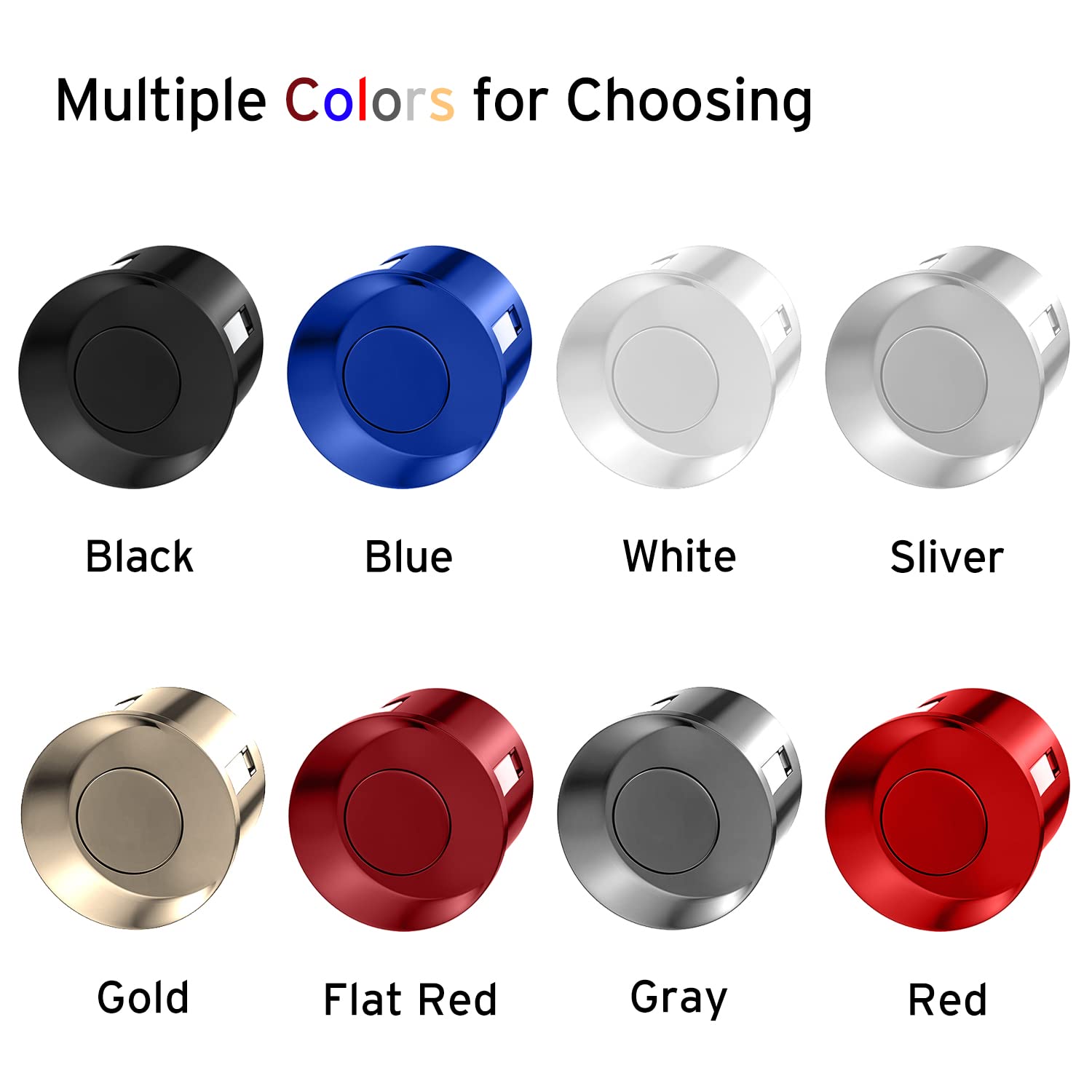 Car Parking Radar 7.5Ft/2.3M, Universal Reverse Sensors Weatherproof Auto Car Parking Reversing Aid Sensors Radar Buzzer, Pack O