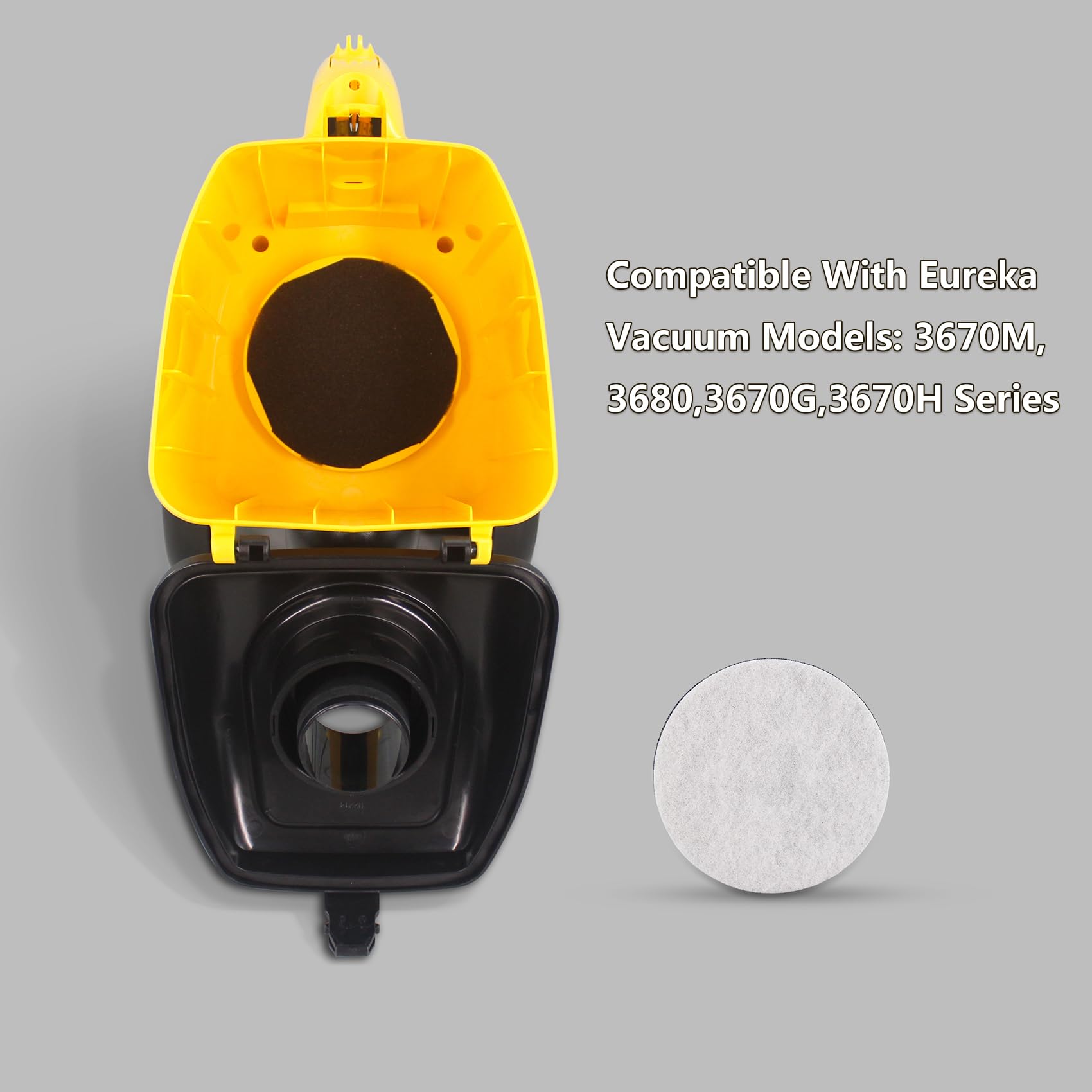 Cpai Replacement Filter For Eureka 3670M Canister Vacuum,Compatible With Models 3670M,3680,3670G,3670H Series (4 Pack)