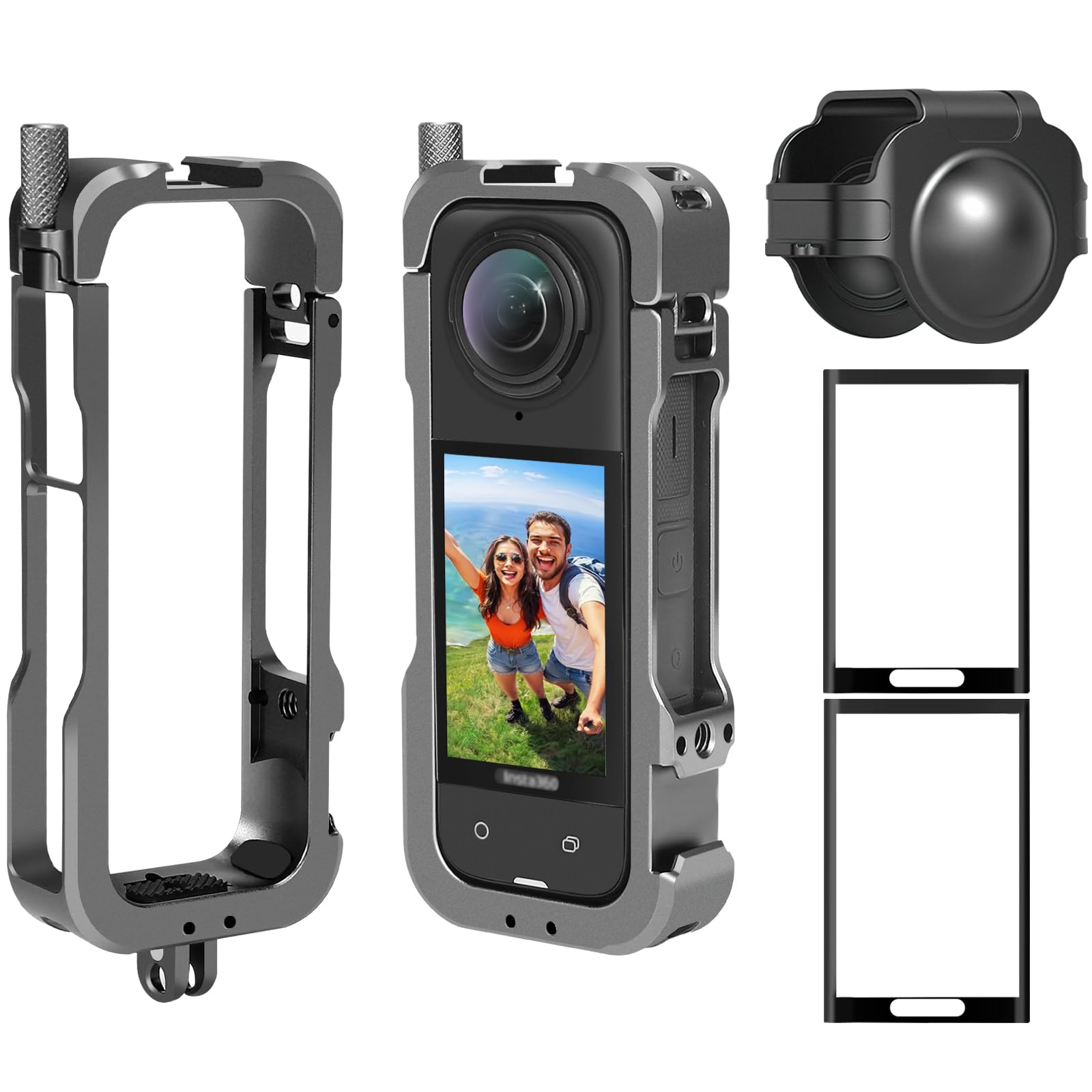 Metal Protective Case For Insta360 X4 Accessories, Insta 360 X4 Multifunction Utility Frame Stronger Housing Aluminum Hard Shell