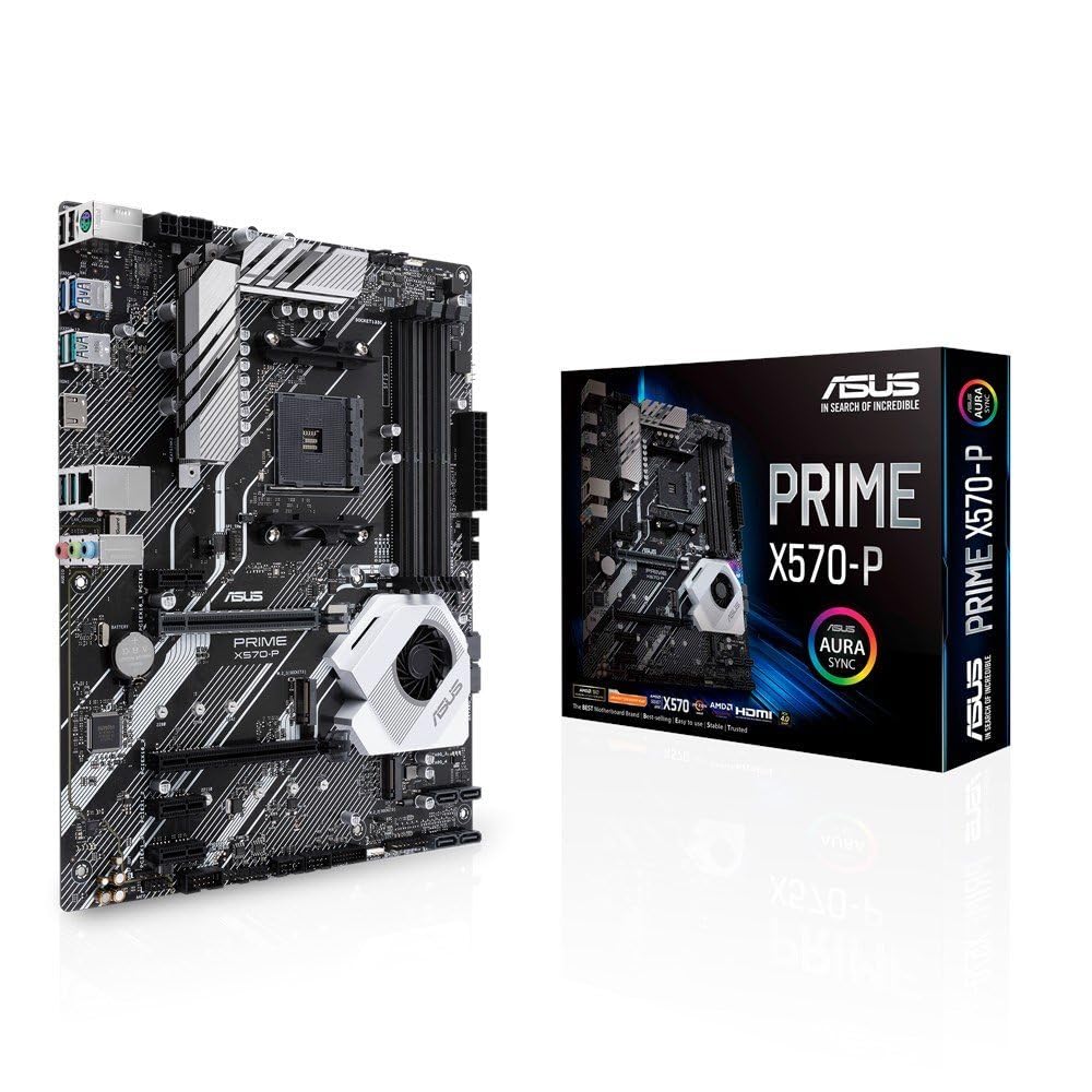 Asus Prime X570 P Ryzen 3 Am4 With Pcie Gen4, Dual M.2 Hdmi, Sata 6Gb/S Usb 3.2 Gen 2 Atx Motherboard