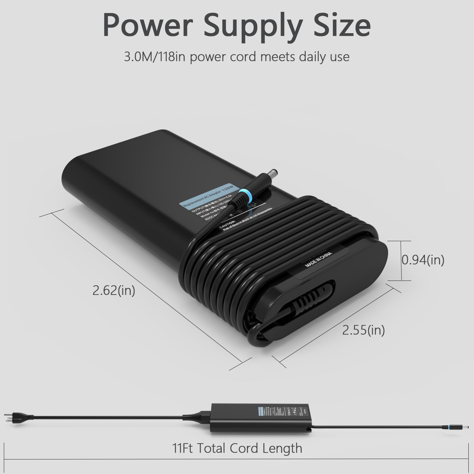Replacement Dell 130W Ac Adapter For Dell Inspiron 16 Plus 7640 7620 7630 Business Laptop,Dell Inspiron 14 16 Plus 7420 7430 751