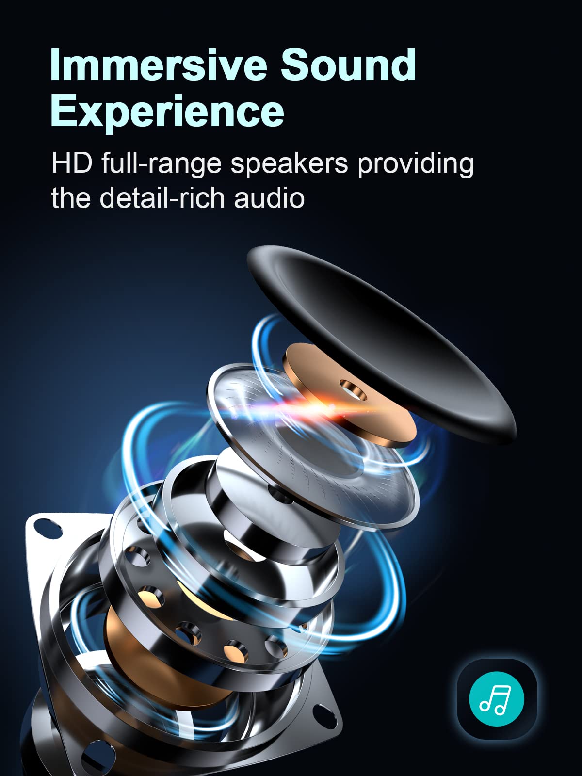 Computer Speakers, 24W Bluetooth Computer Soundbar, 3.5Mm Aux In Computer Speakers For Desktop Monitor, Computer Sound Bar With