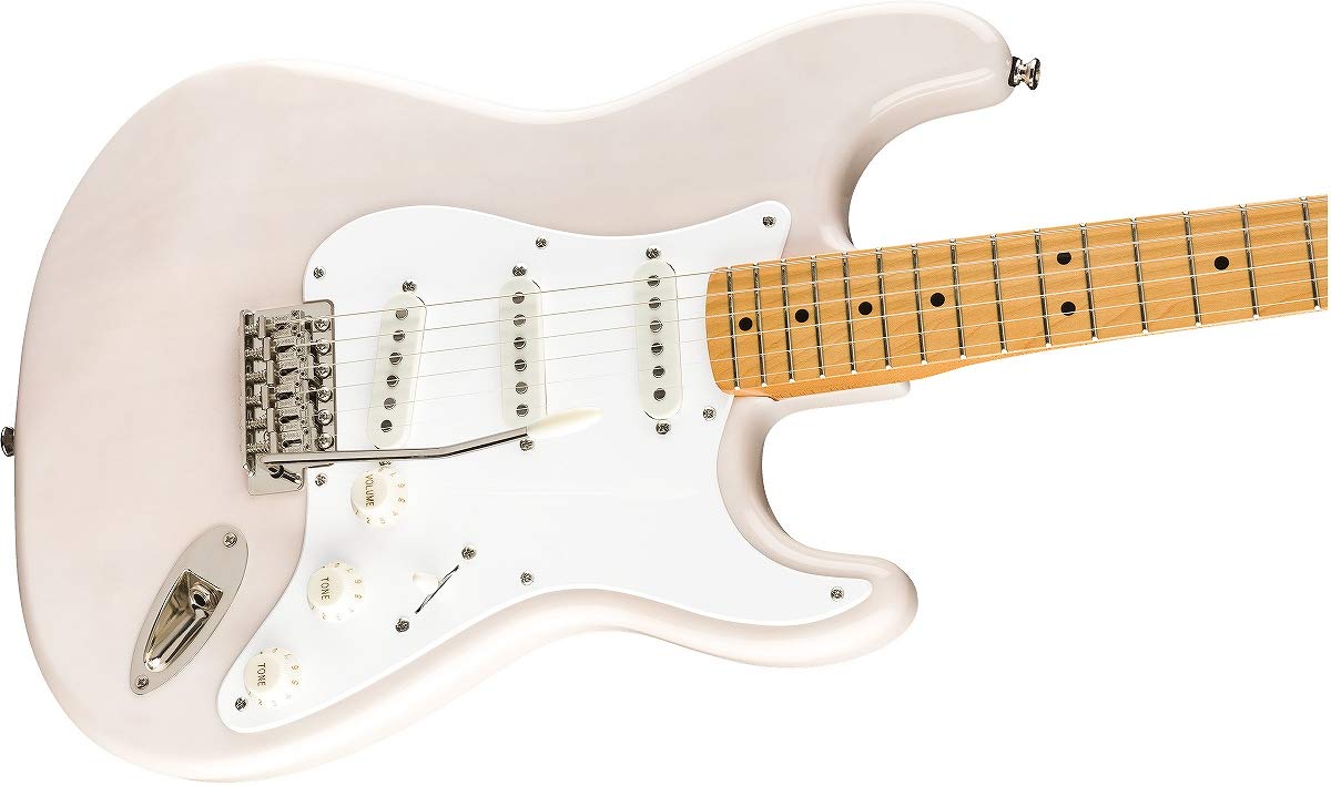 Squier Classic Vibe 50S Stratocaster Electric Guitar, With 2-Year Warranty, White Blonde, Maple Fingerboard