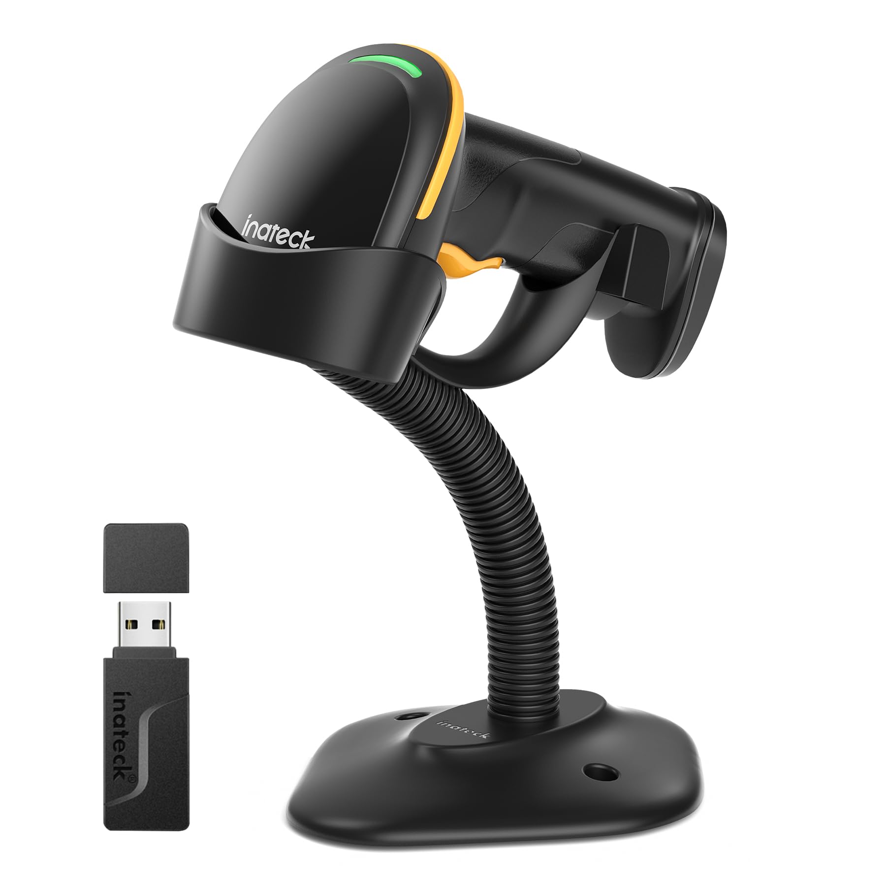 Inateck 2D Barcode Scanner with Intelligent Stand, Wireless QR Code Scanner, Handheld Scanner with APP and SDK, 2D Imager with 2