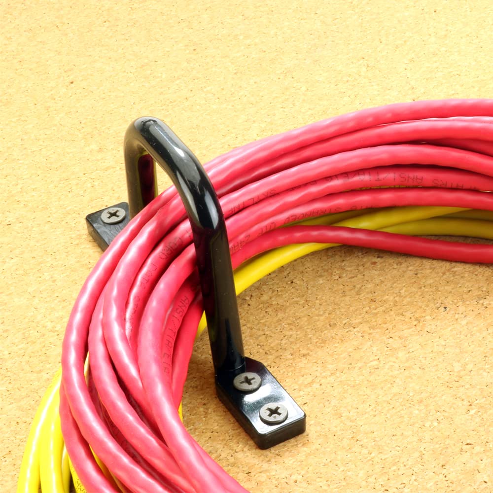 Construct Pro Plastic D Rings 2.25 Inches X 2 Inches, Pack Of 10   Black, Non Conductive Plastic, Versatile Mount