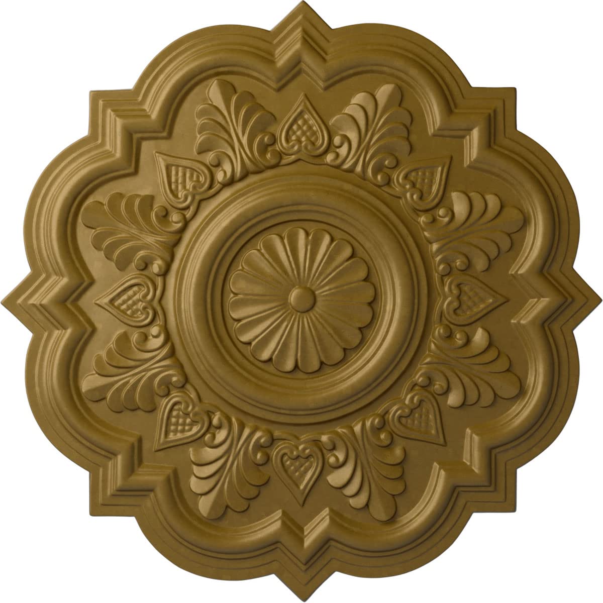 Ekena Millwork CM20DRGLS Deria Ceiling Medallion fits Canopies up to 6, Gold