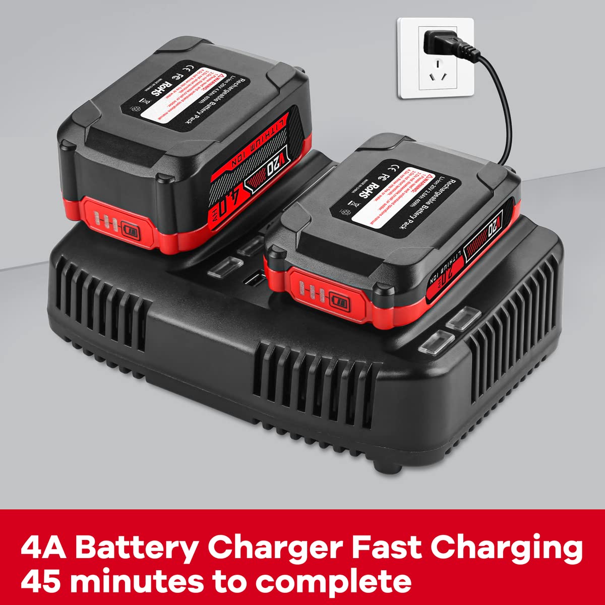 Dual Port 20V Fast Charger For Craftsman V20 Lithium Battery Charger Cmcb104 Cmcb204 Cmcb202 Cmcb201 Cmcb209 Cmcb205 Cmcb100 Cmc