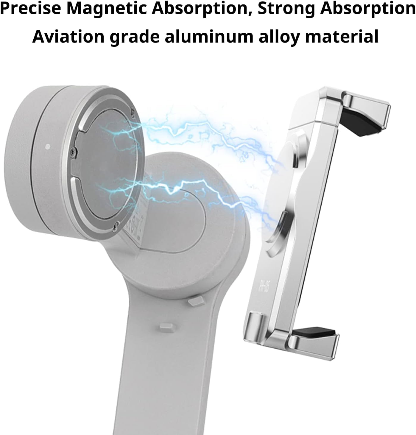 Hafoko Om6 Metal Magnetic Phone Holder With Cold Shoe For Microphone Smartphone Tripod Mount Compatible For Dji Om 6 /Om 5/Om 4