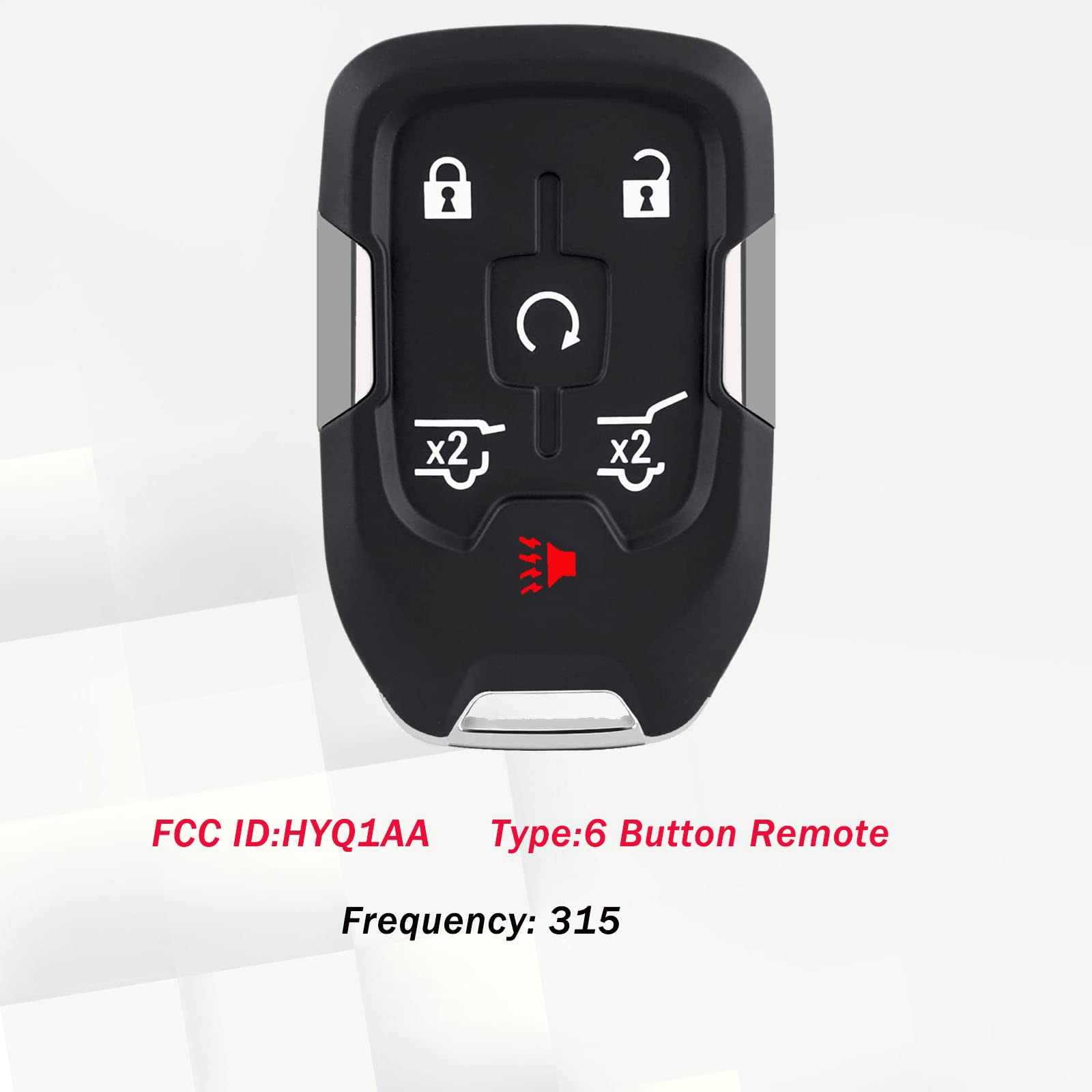 Self-Programmable Replacement For Proximity Smart Keyless Entry Remote Control Key Fob Compatible With 2015-2020 Chevy Suburban