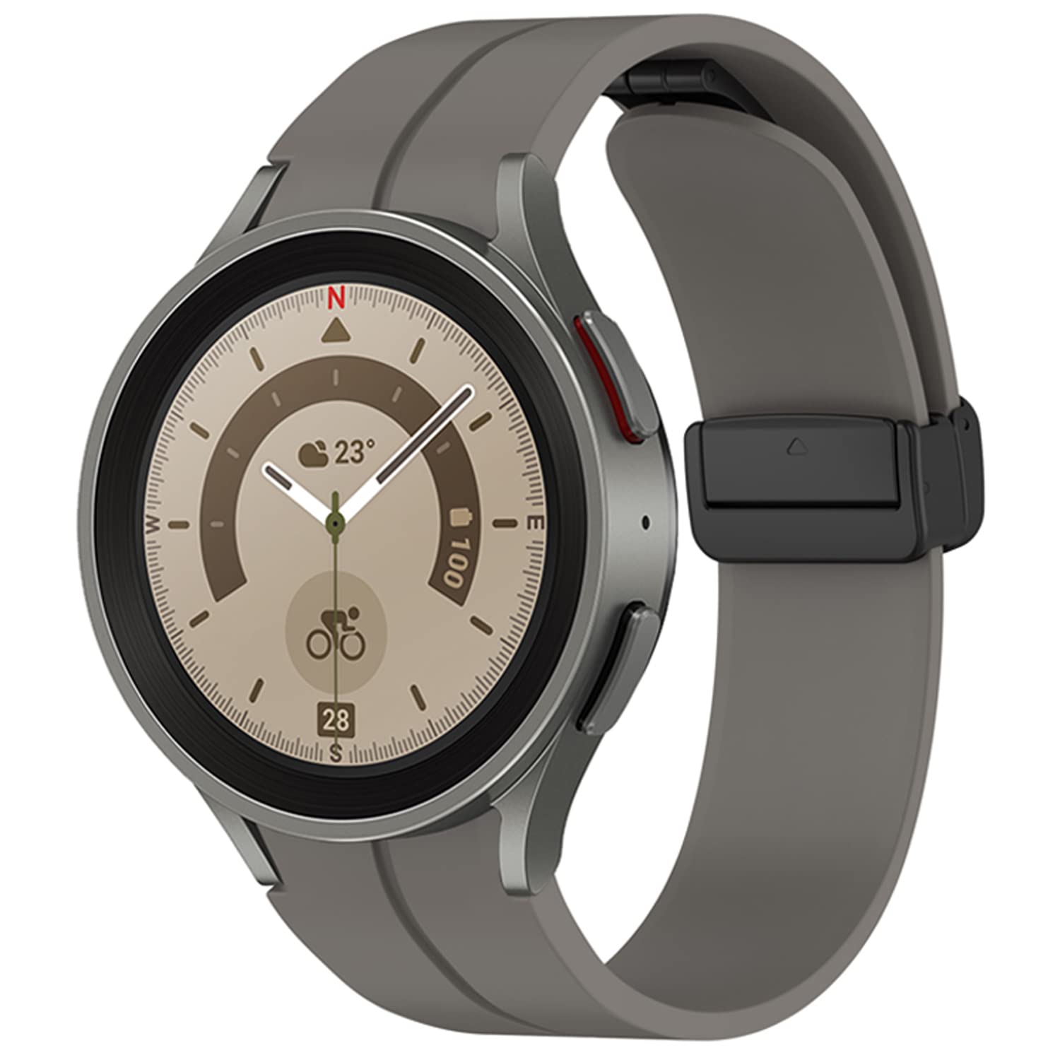 Galaxy Watch 5 Pro Bands 45Mm/Galaxy Watch 5 Bands 44Mm 40Mm, No Gap Silicone Sport Bands Compatible With Samsung Galaxy Watch 5