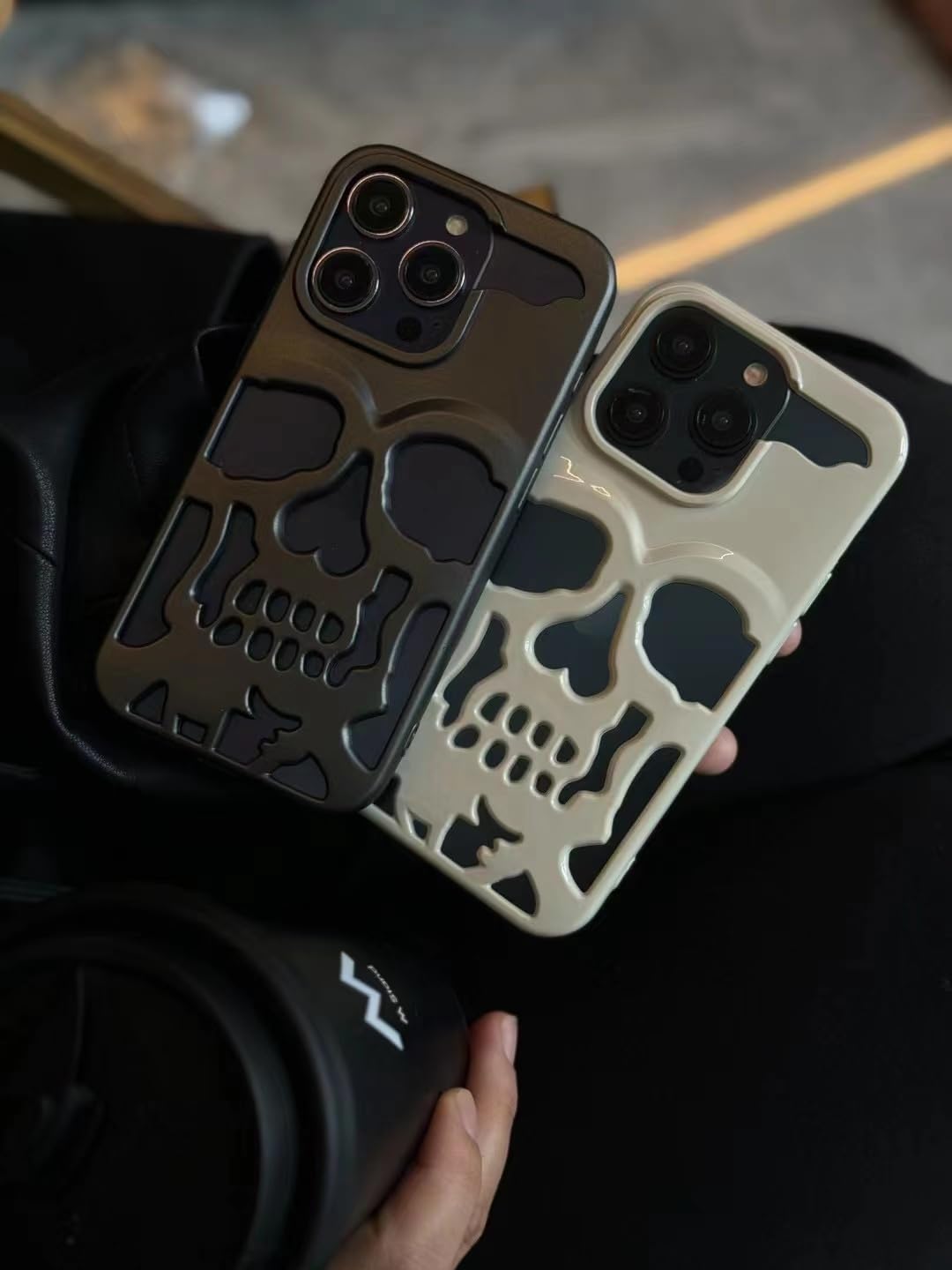 Imogacla 2024 Skull Halloween Phone Case   Chrome Hearts Iphone 15 Pro Max Case, Skeleton Cool Gothic Designer For Iphone 15 Pro