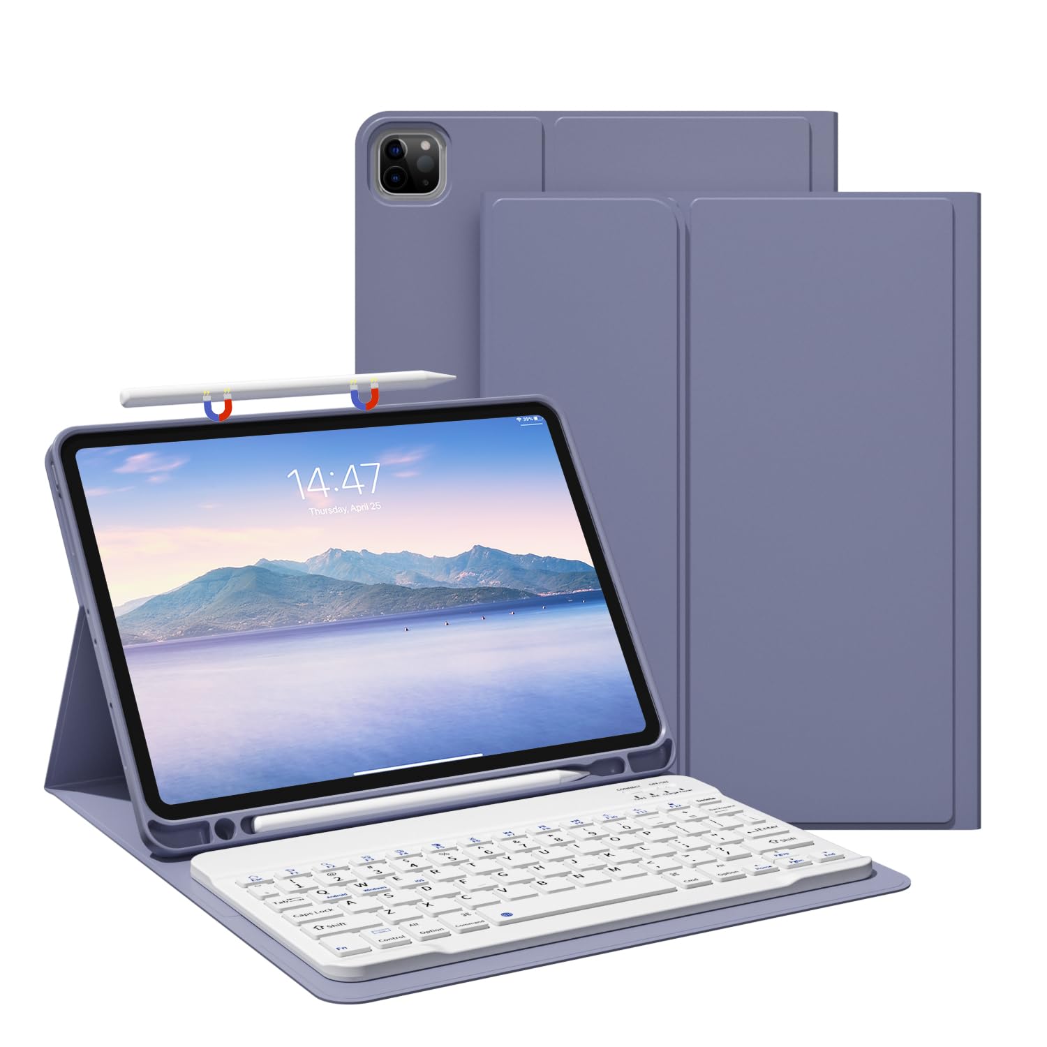 GKABXY Keyboard Case for iPad Pro 11 inch (4th/3rd/2nd/1st Gen) 2022/2021/2020/2018, Detachable Wireless Bluetooth Keyboard Case