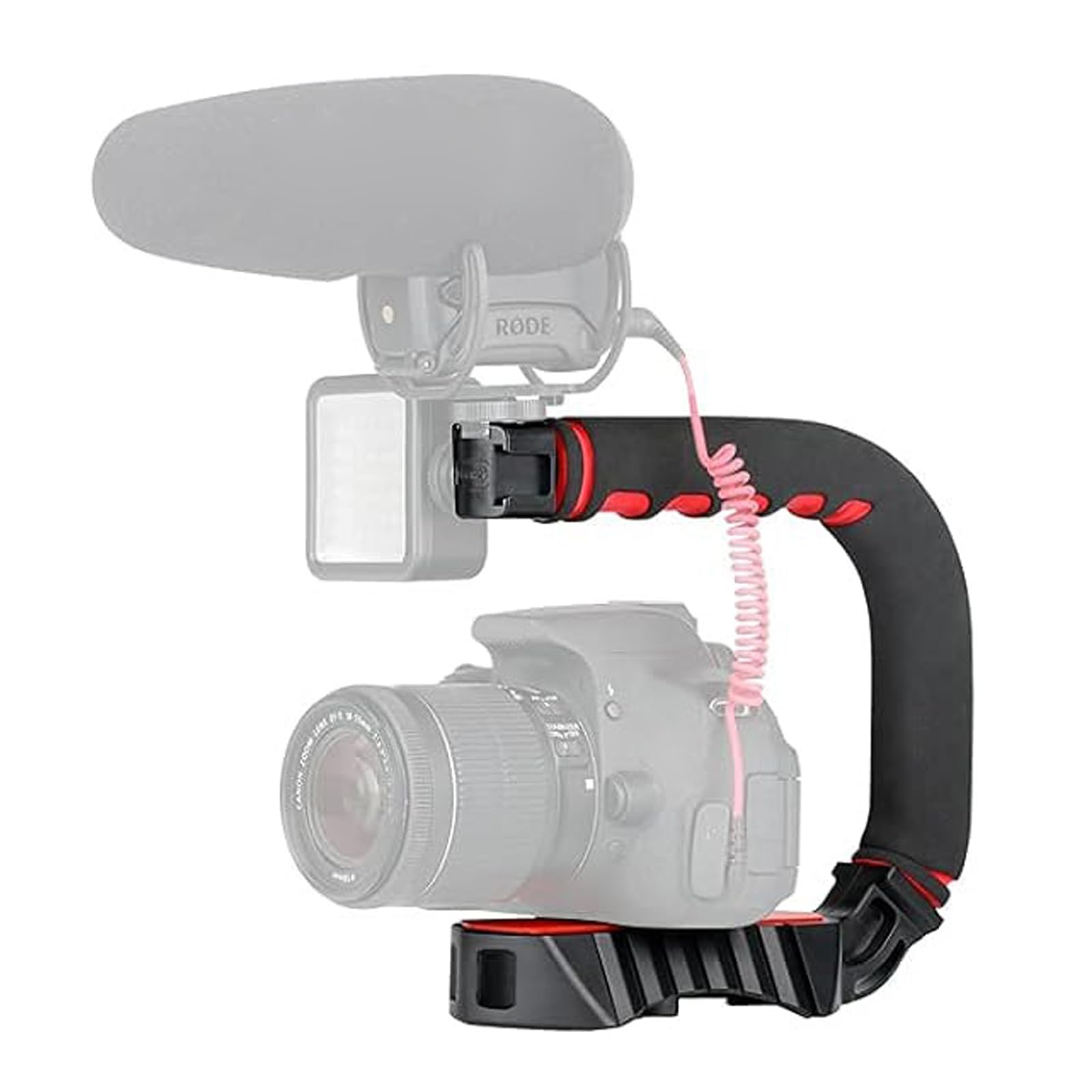 Ulanzi U Grip Pro Handheld Video Rig Steadicam With Triple Cold Shoe, Stabilizing Handle Grip Compatible For Iphone 13 12 Pro Ma